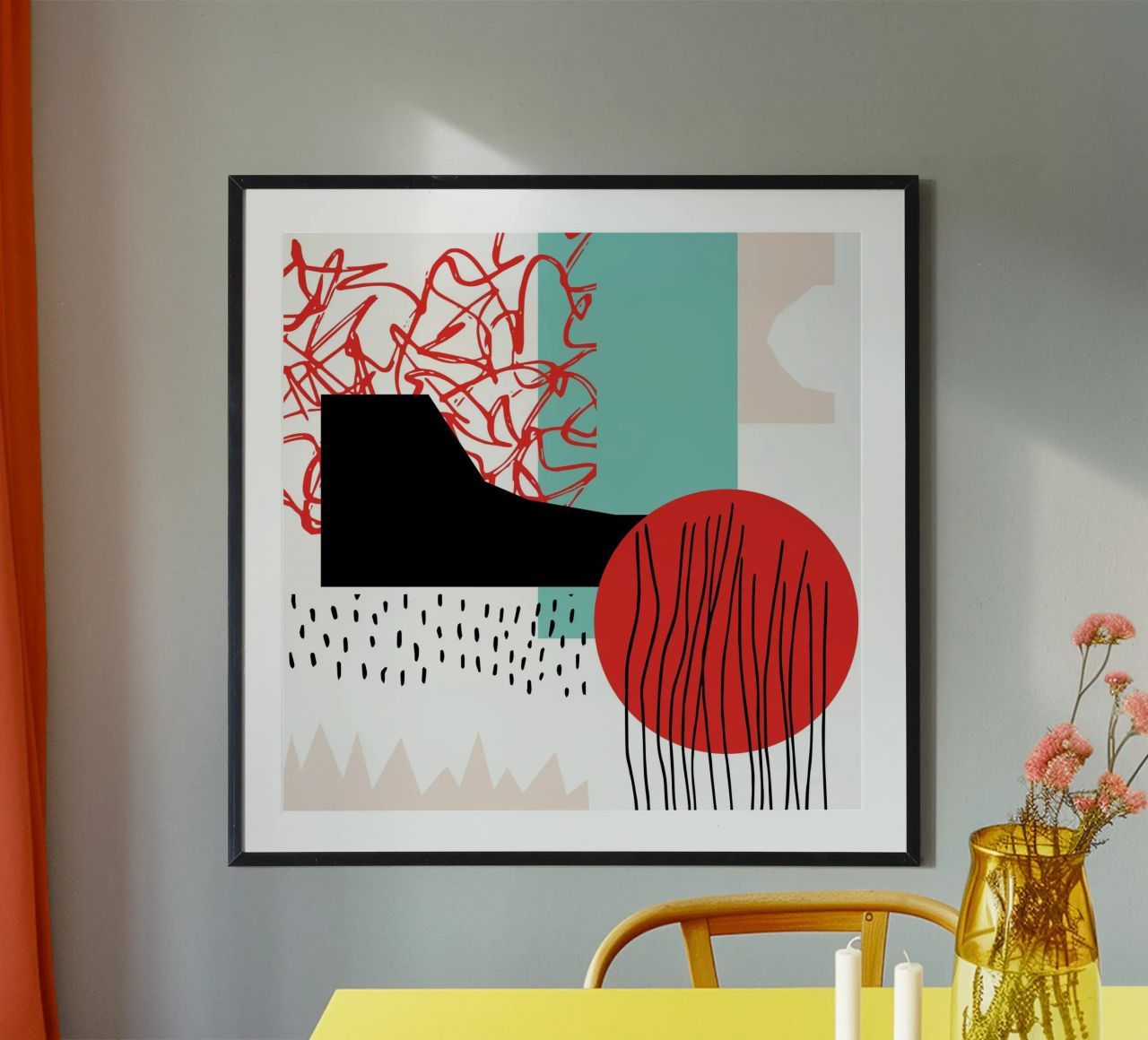 Quiet Noise Abstract II poster by Kim Hubball Studio