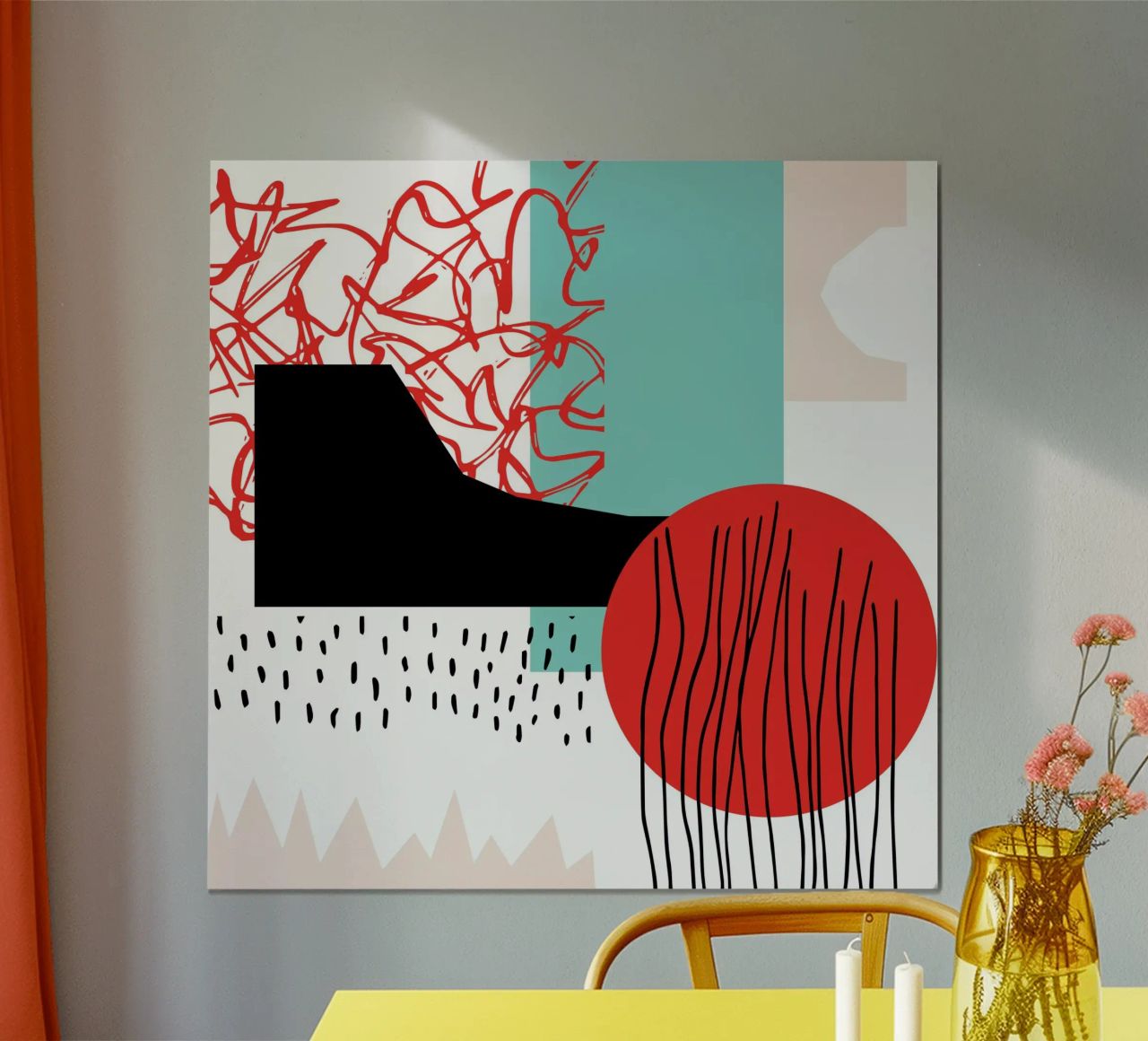 Quiet Noise Abstract II poster by Kim Hubball Studio