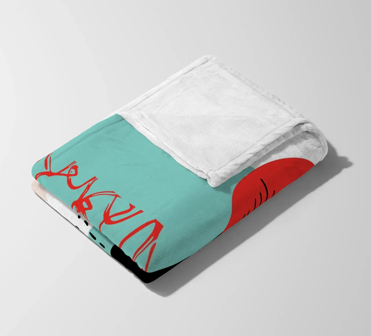 Rumore silenzioso Astratto II coperta in pile da Kim Hubball Studio