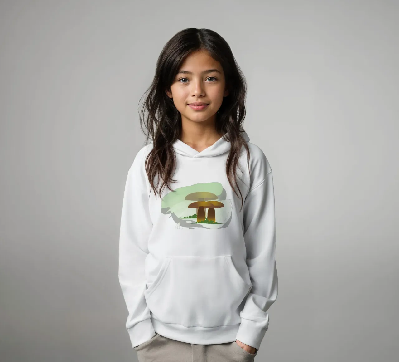 Funghi d'autunno felpa bambino con cappuccio da Design Plaisirs