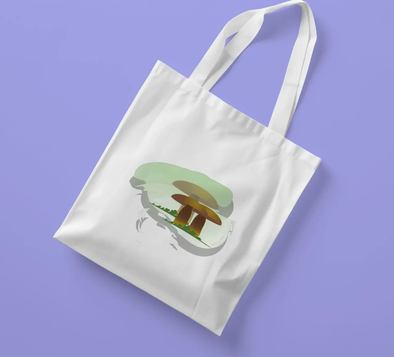 Funghi d'autunno borsa in juta da Design Plaisirs