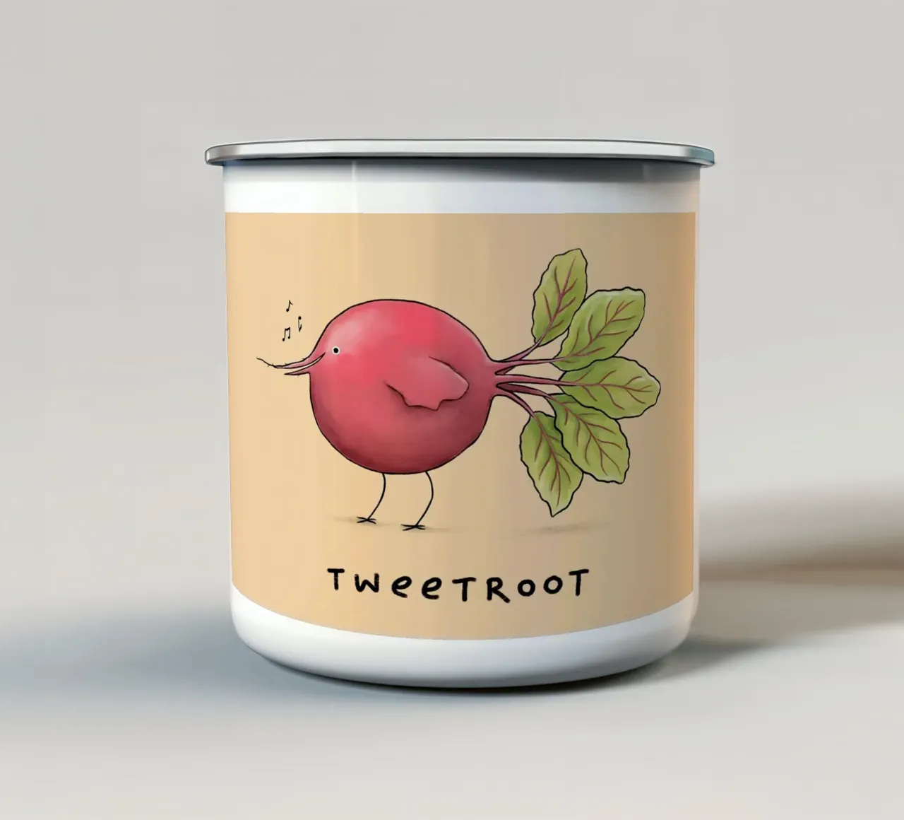 Tweetroot tazza in smalto da HARU HARU