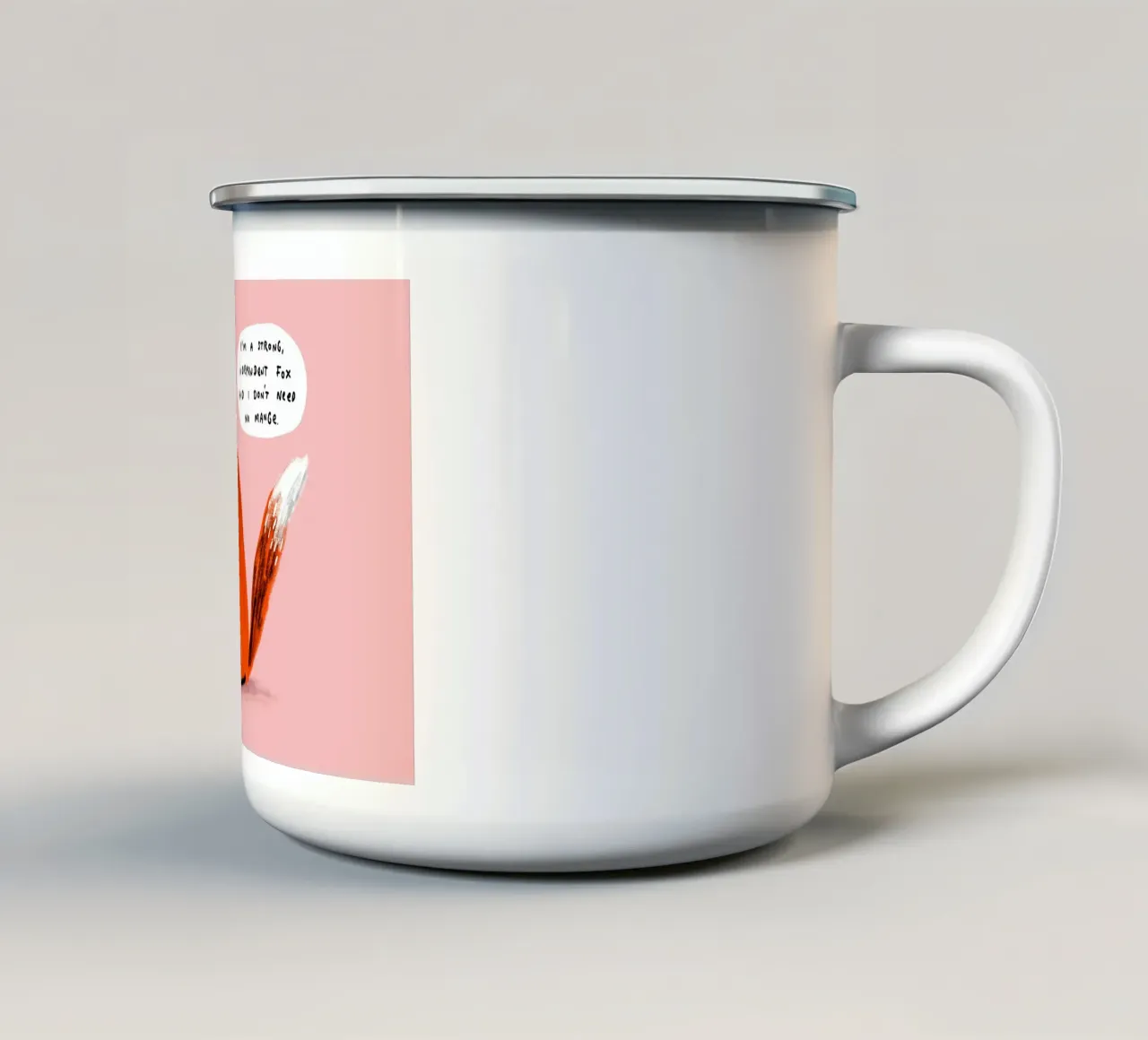 Volpe singola forte tazza in smalto da HARU HARU