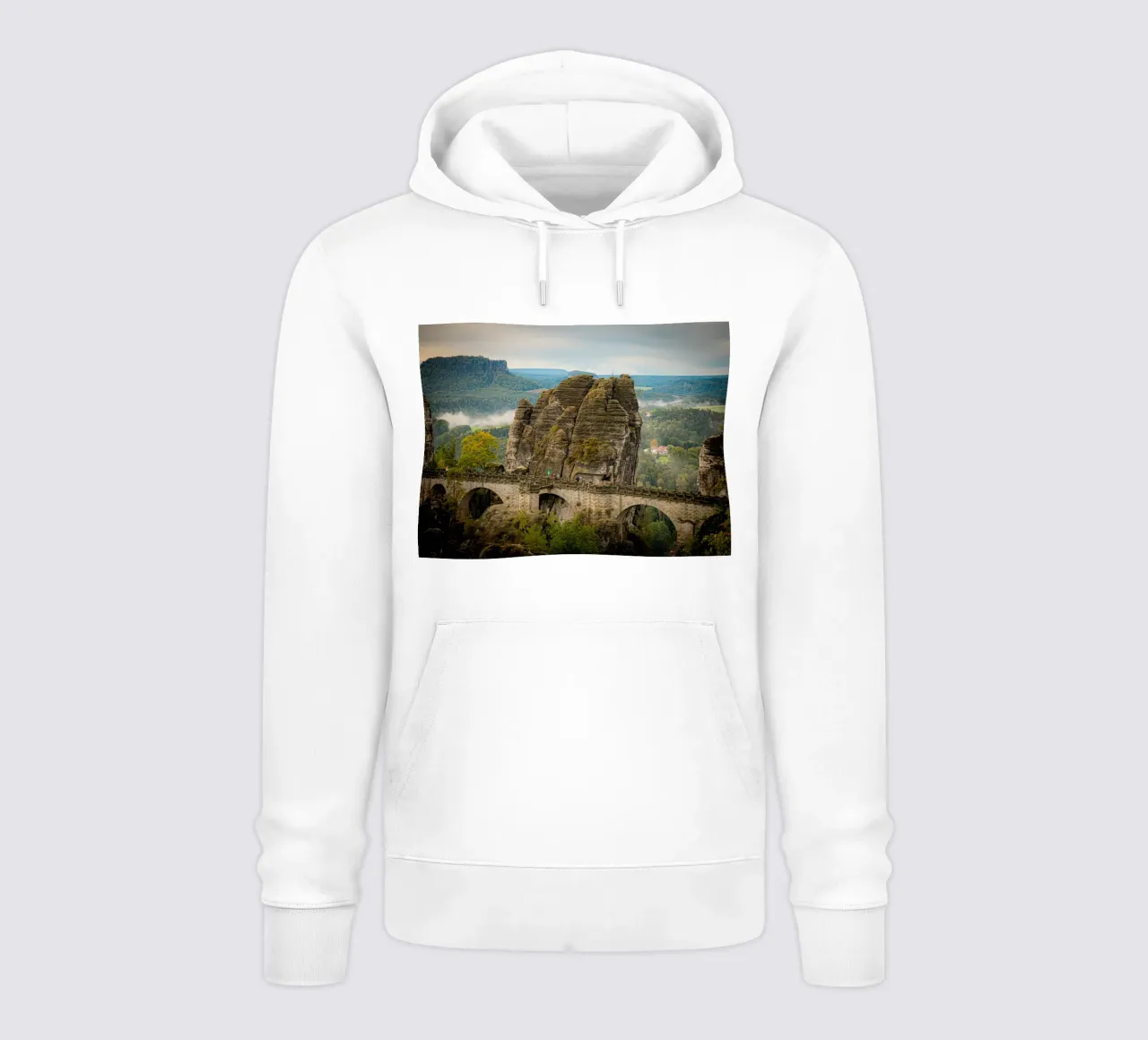 Bastei / Ponte di Bastei - Svizzera sassone in autunno felpa con cappuccio da Bold and Retro