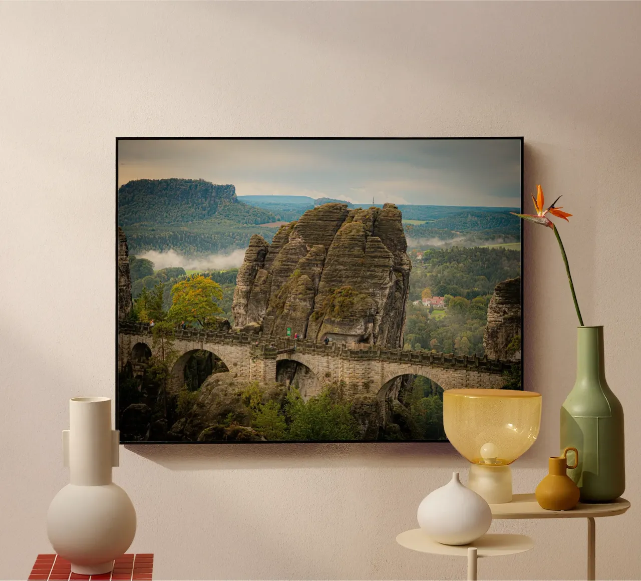 Bastei / Ponte di Bastei - Svizzera sassone in autunno plexiglass da Bold and Retro