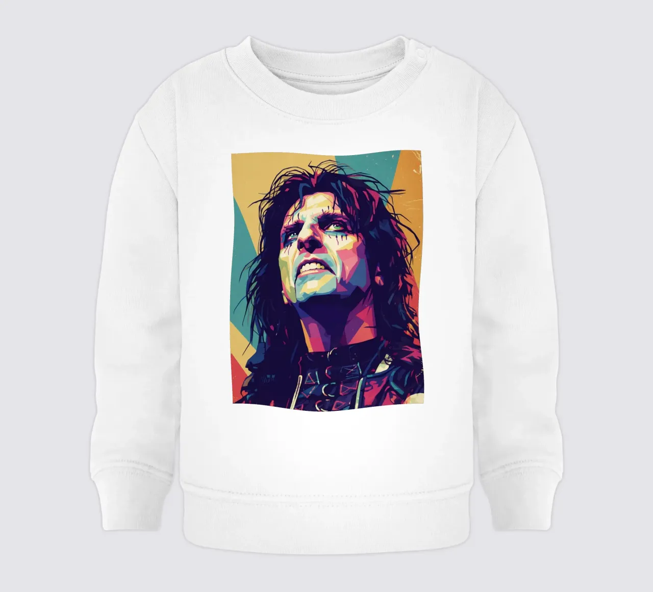 Ritratto pop art di Alice Cooper felpa neonato da Hantamrata