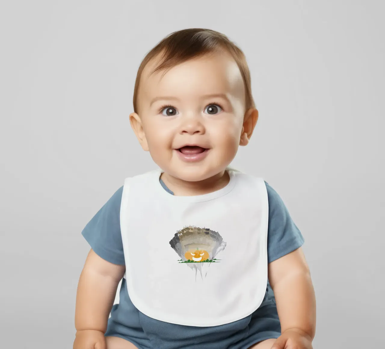 Pumpkin baby bib by Design Plaisirs