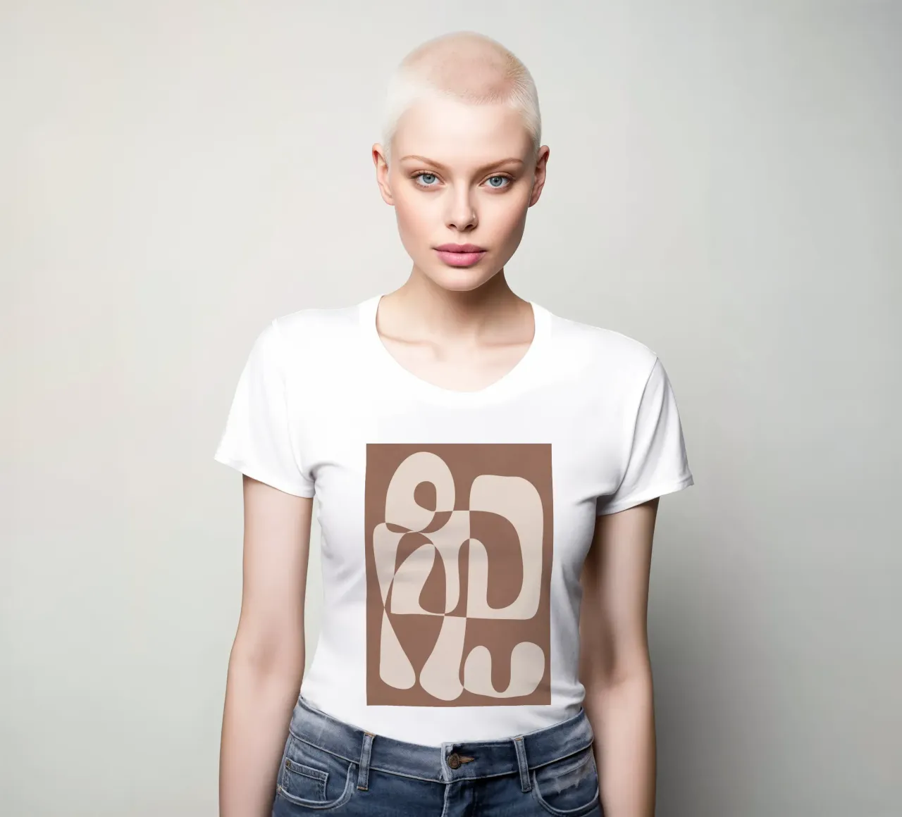 Mocha Modern Abstract 1 t-shirt da donna da Nadjaa