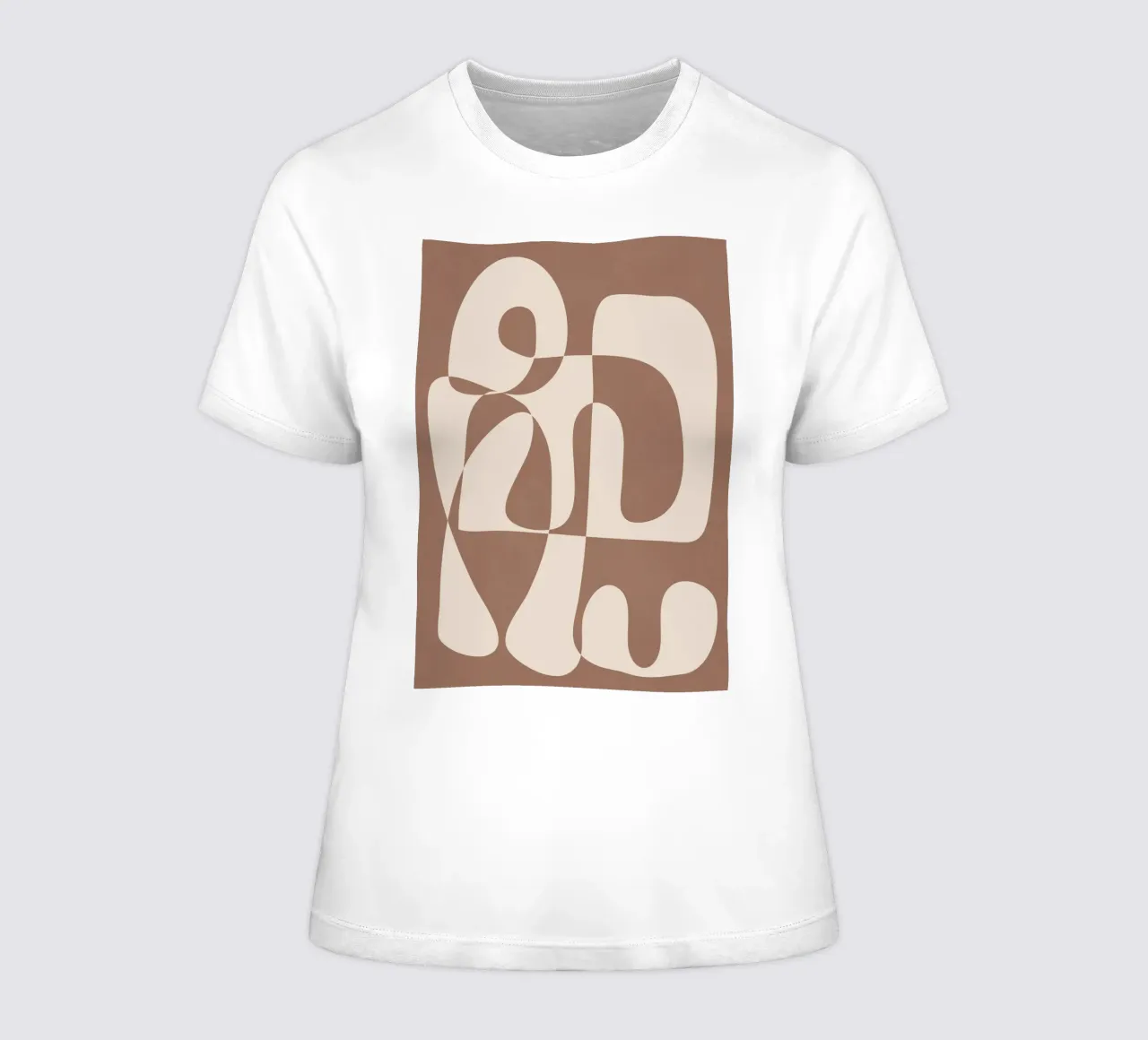 Mocha Modern Abstract 1 t-shirt da donna da Nadjaa