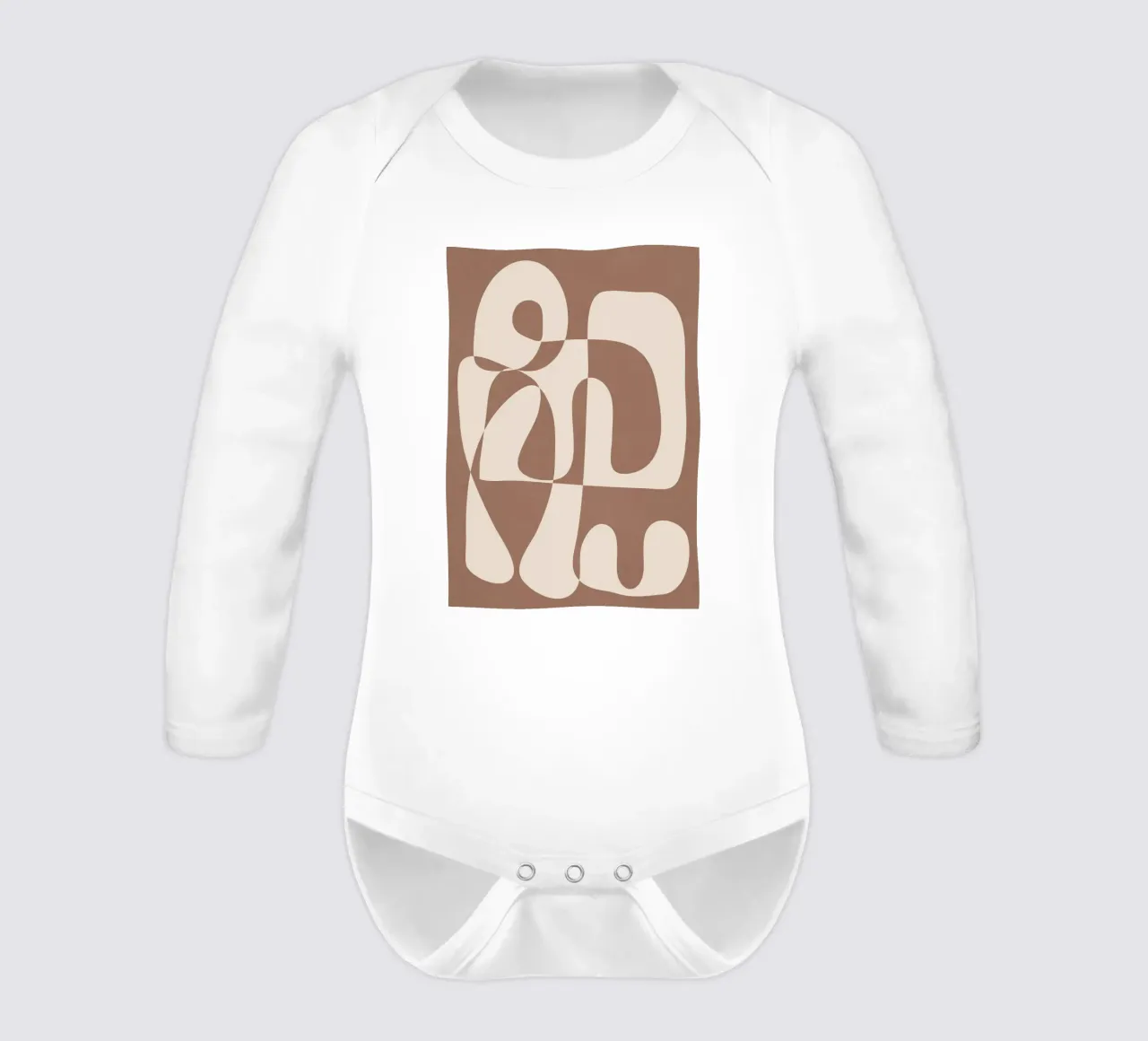 Mocha Modern Abstract 1 body neonato maniche lunghe da Nadjaa