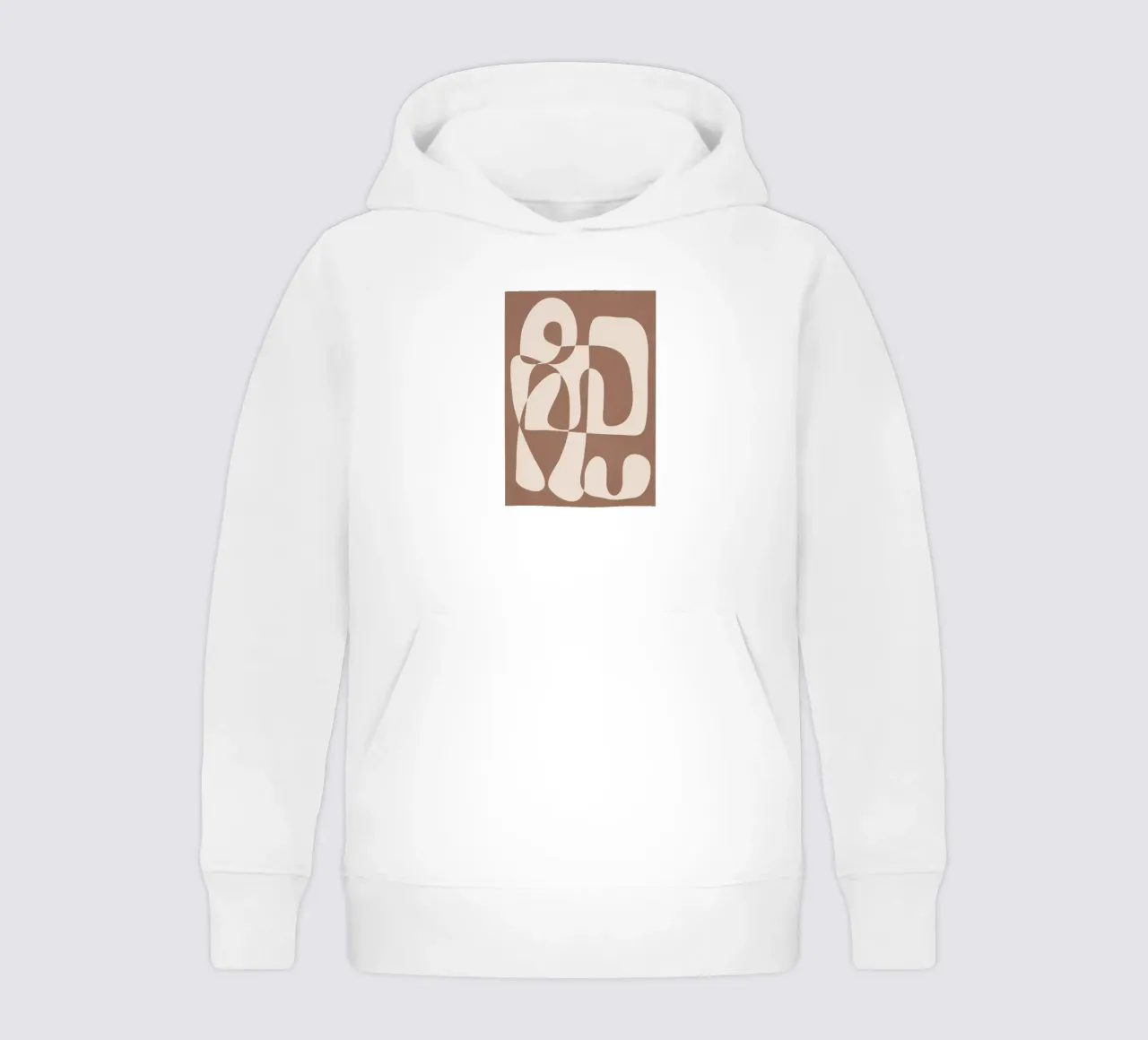 Mocha Modern Abstract 1 sudadera con capucha para niño de Nadjaa