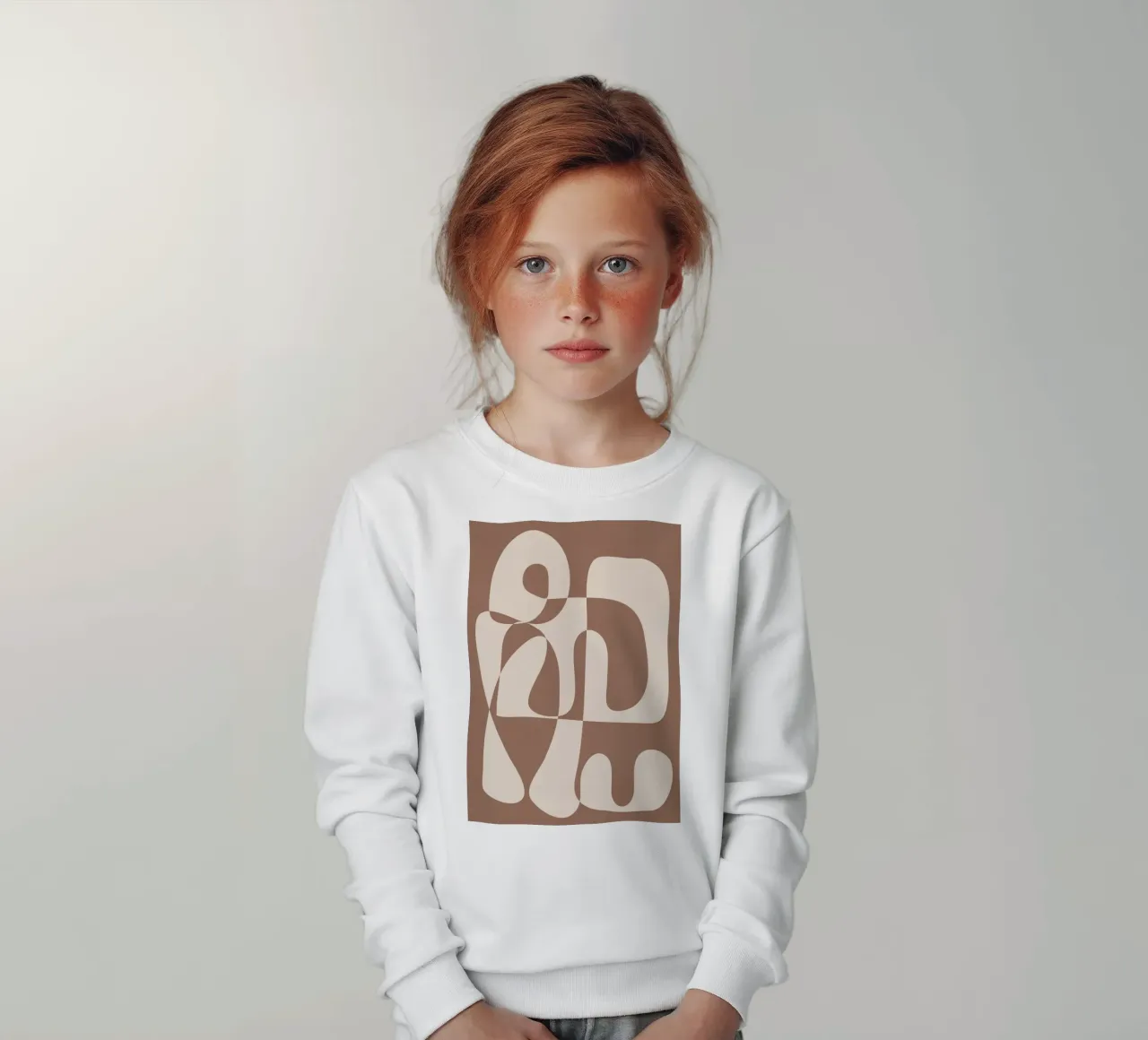 Mocha Modern Abstract 1 sudadera para niño de Nadjaa
