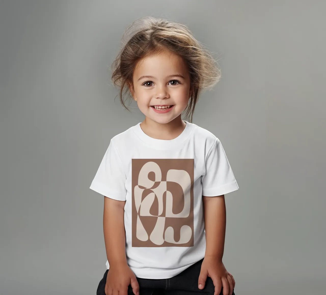 Mocha Modern Abstract 1 t-shirt bambini da Nadjaa
