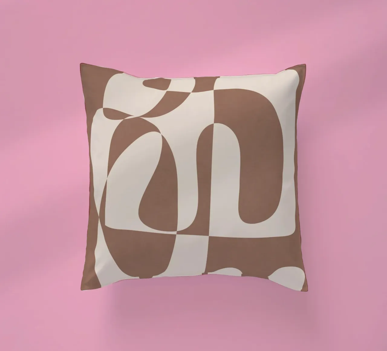 Mocha Modern Abstract 1 cuscino da Nadjaa