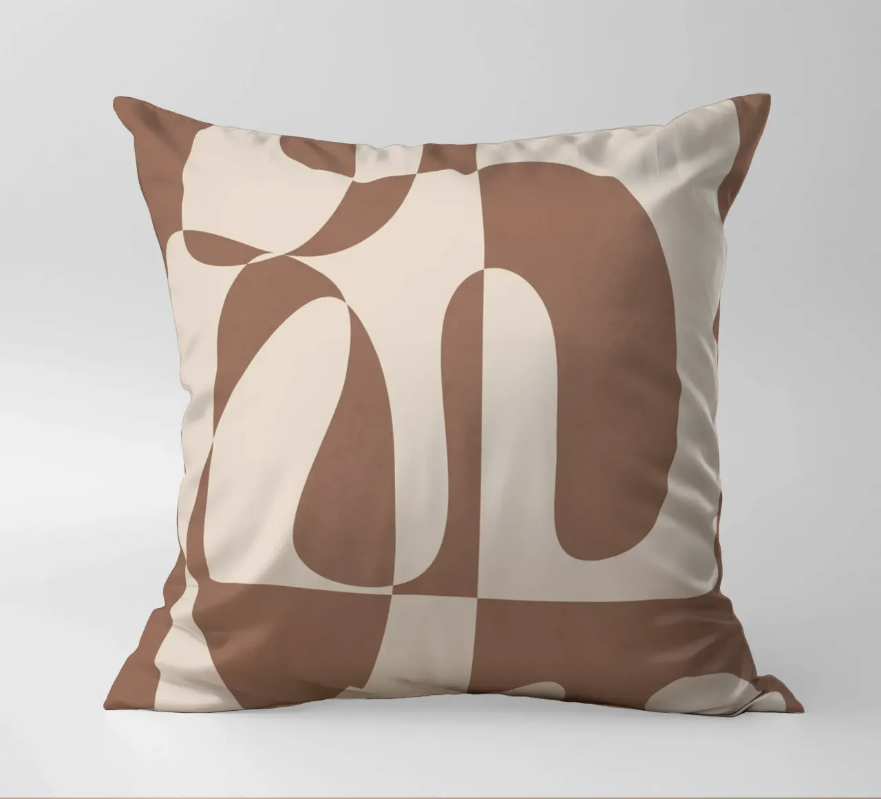 Mocha Modern Abstract 1 cuscino da Nadjaa