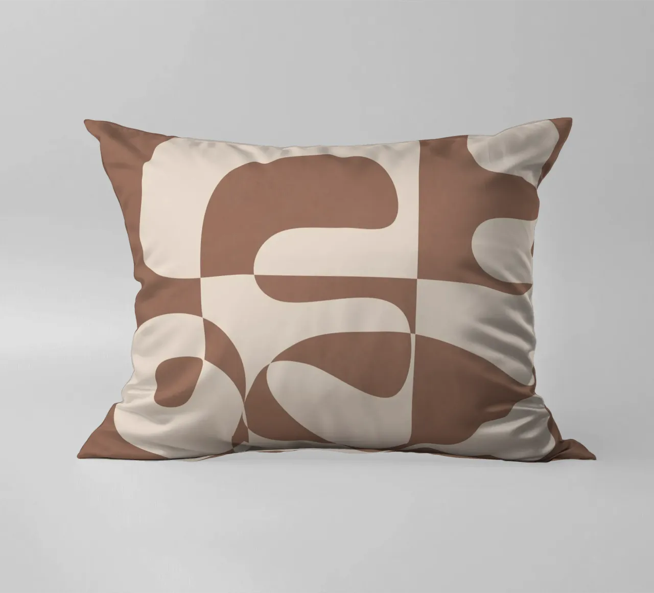 Mocha Modern Abstract 1 cuscino da Nadjaa