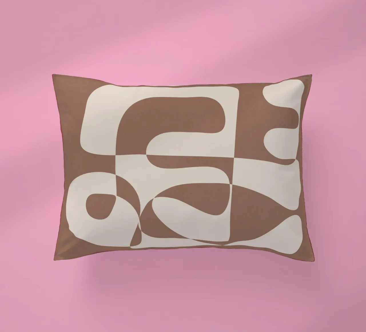 Mocha Modern Abstract 1 cuscino da Nadjaa