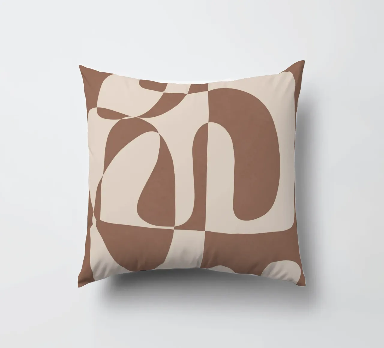 Mocha Modern Abstract 1 cuscino da Nadjaa