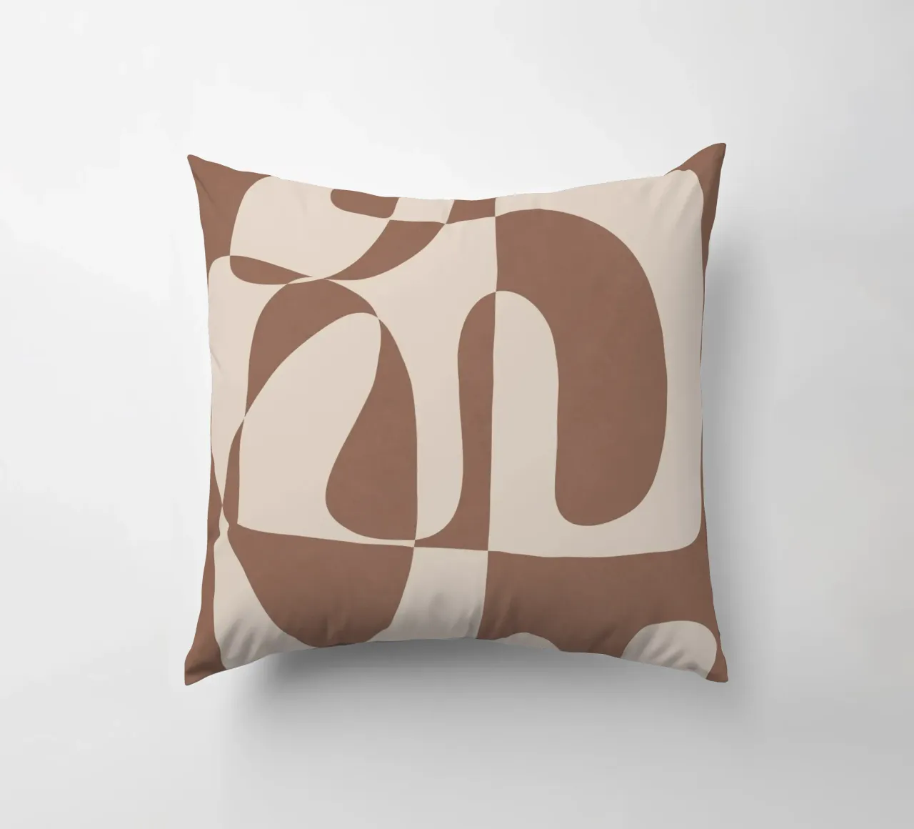 Mocha Modern Abstract 1 cuscino da Nadjaa