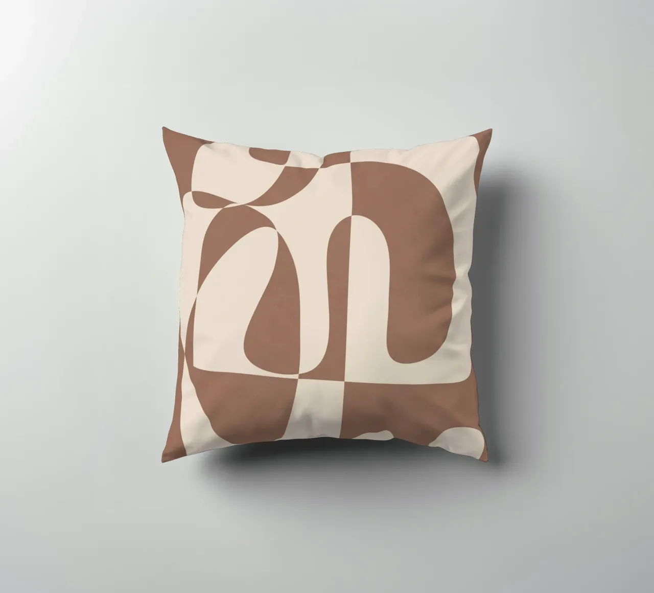 Mocha Modern Abstract 1 cuscino da Nadjaa