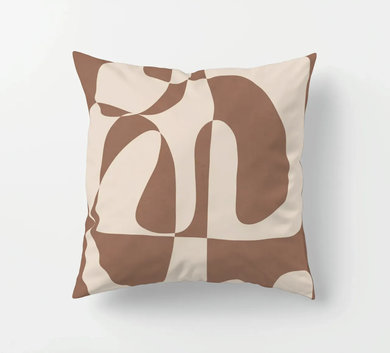 Mocha Modern Abstract 1 cuscino da Nadjaa