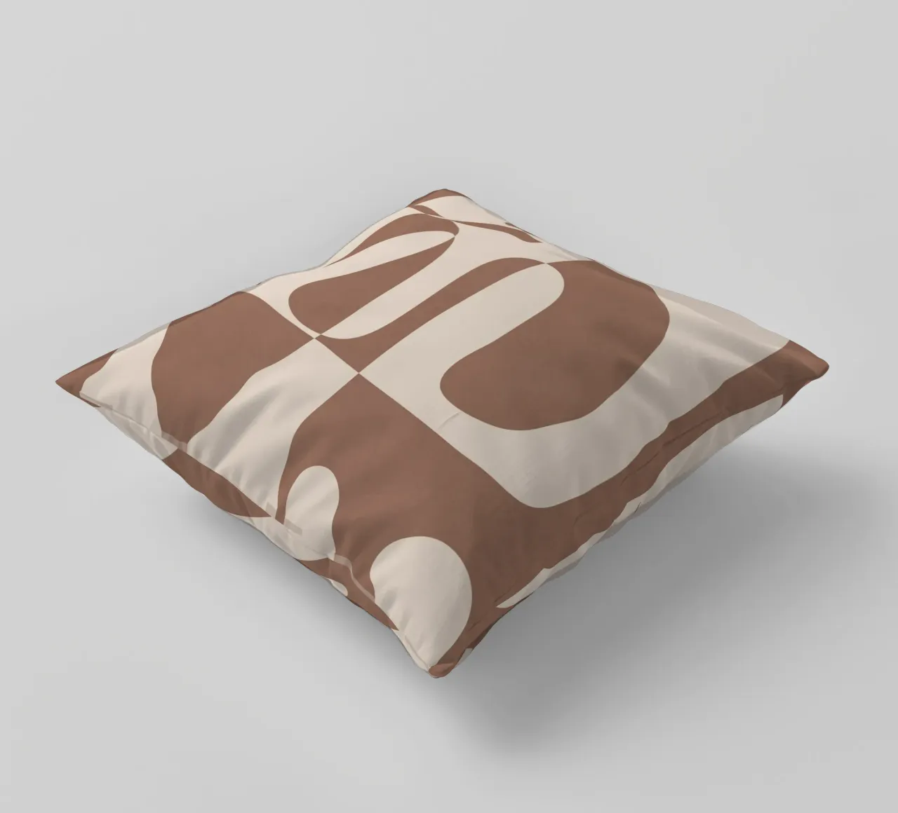 Mocha Modern Abstract 1 cuscino da Nadjaa