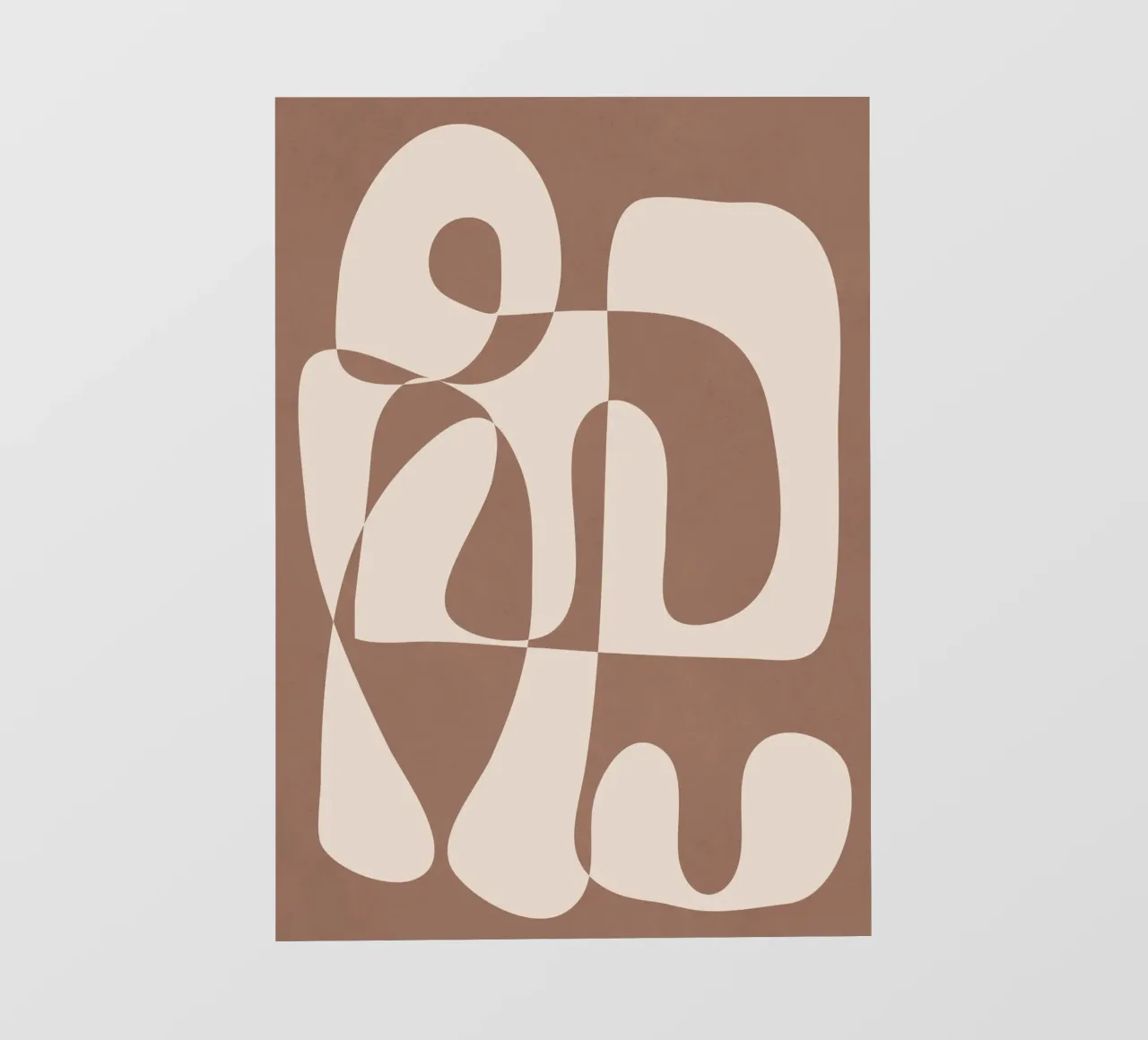 Mocha Modern Abstract 1 telo in pvc da Nadjaa