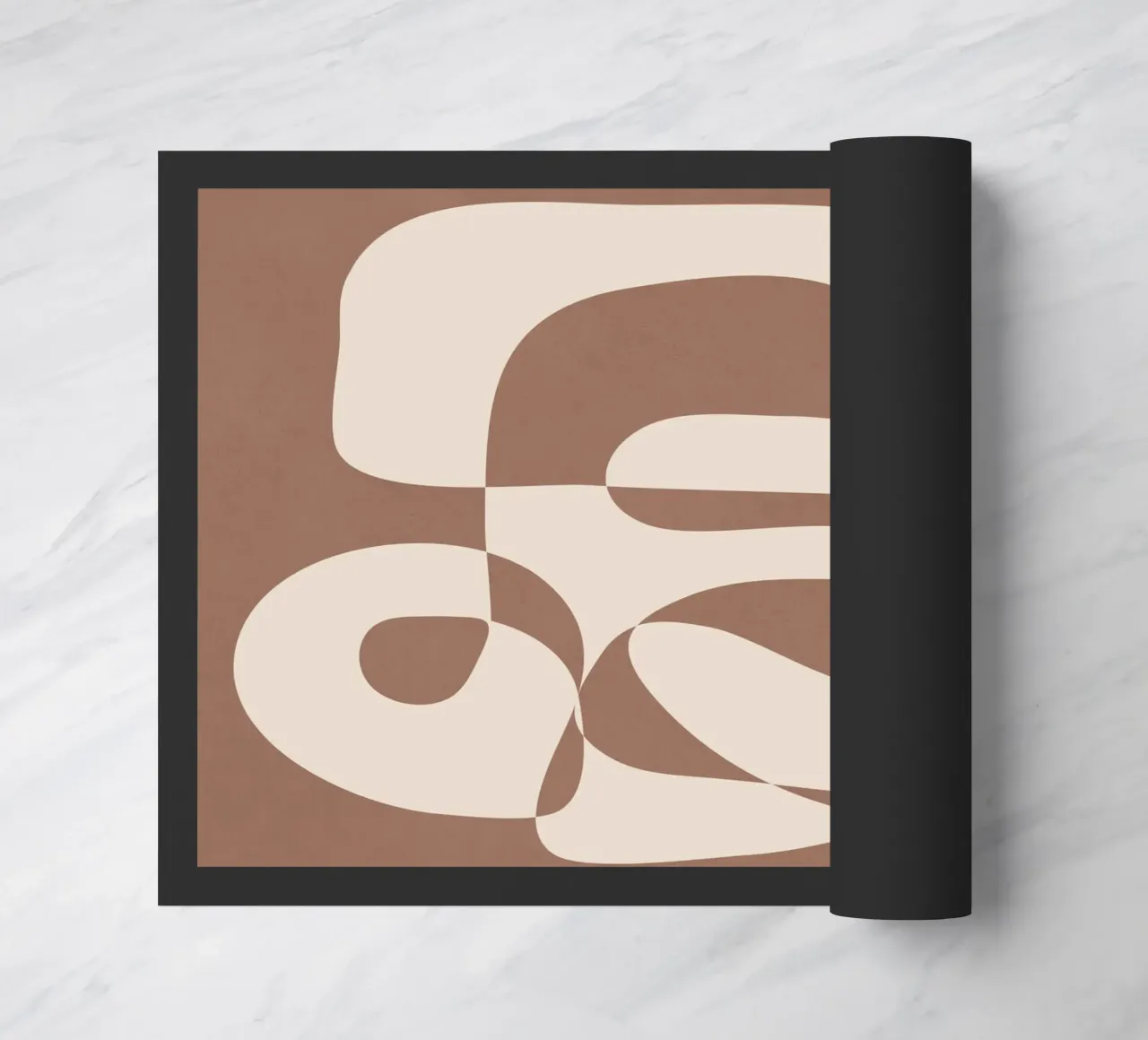 Mocha Modern Abstract 1 zerbino da Nadjaa