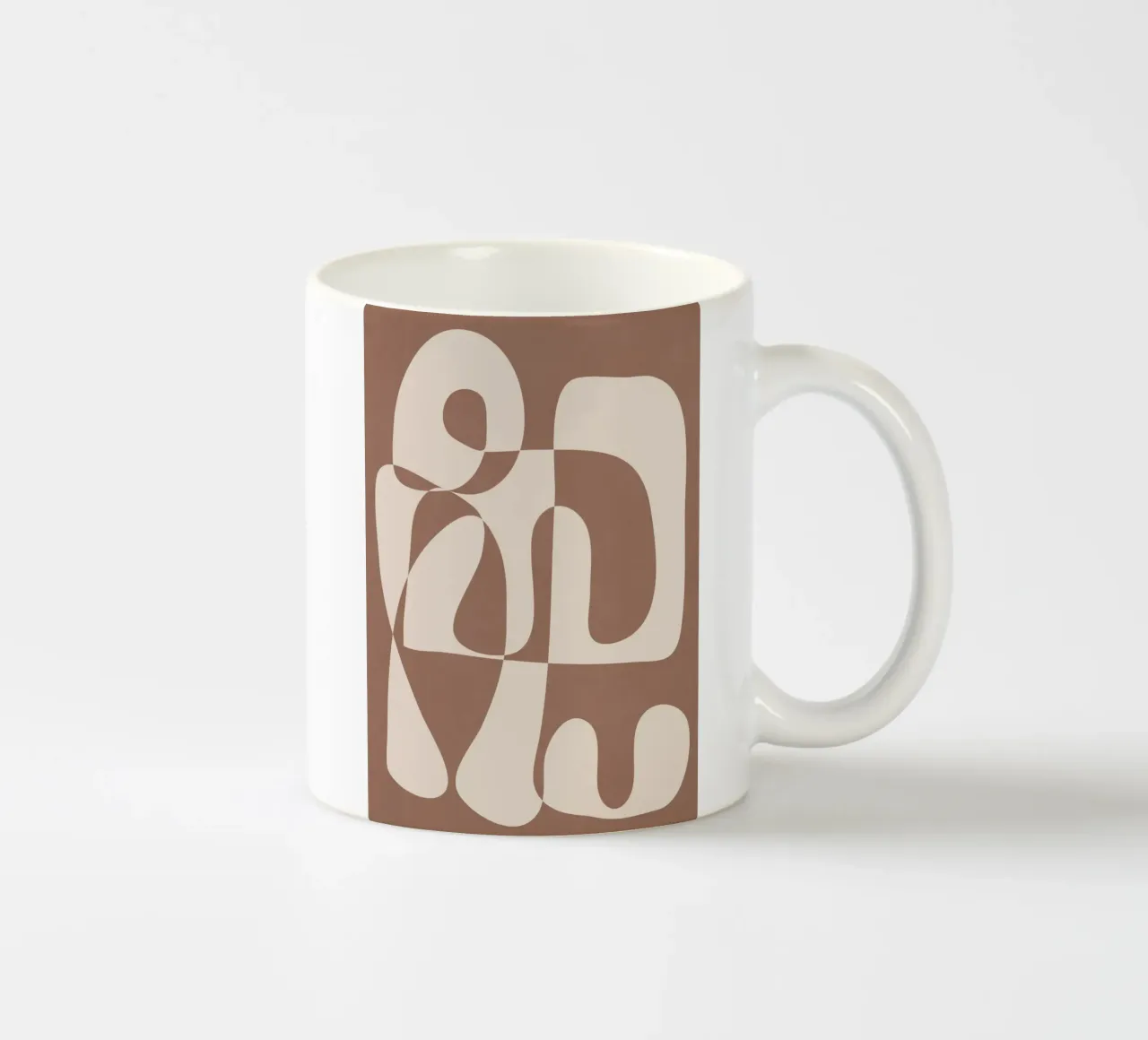 Mocha Modern Abstract 1 tazza in ceramica da Nadjaa