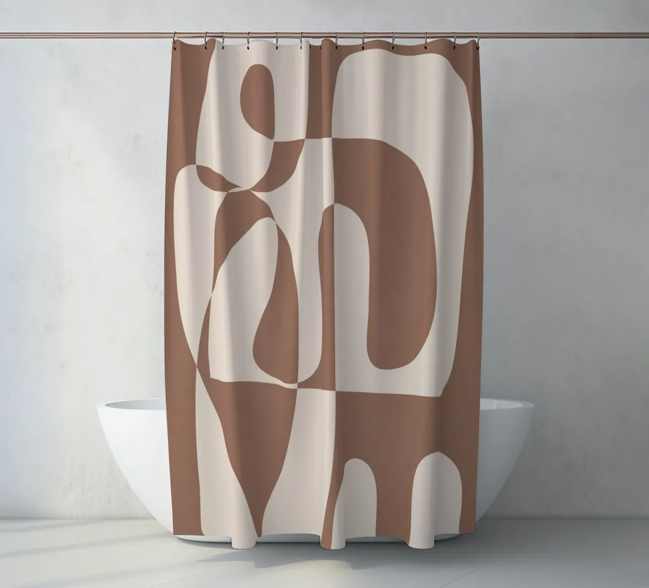 Mocha Modern Abstract 1 Duschvorhang von Nadjaa