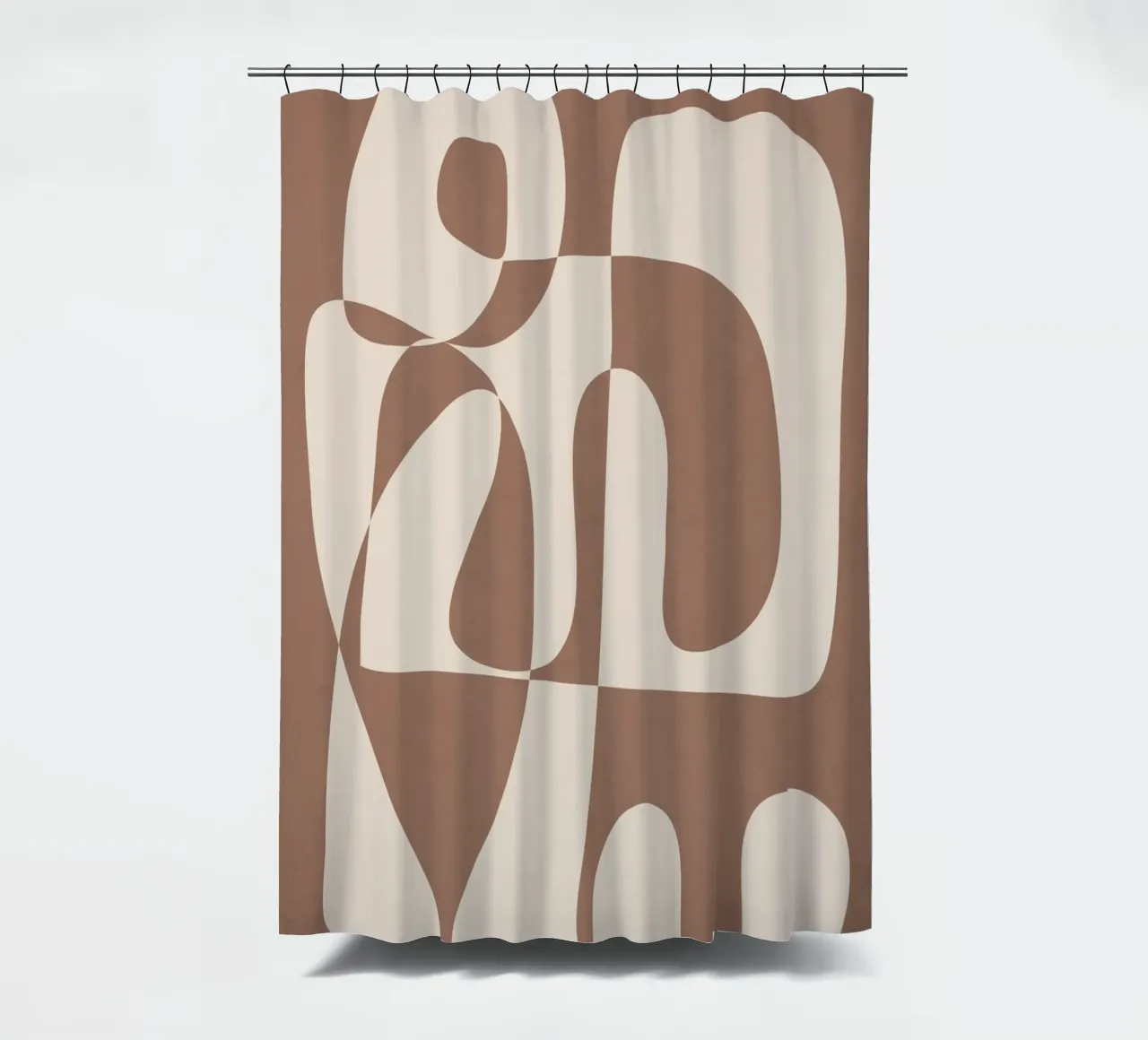 Mocha Modern Abstract 1 Duschvorhang von Nadjaa