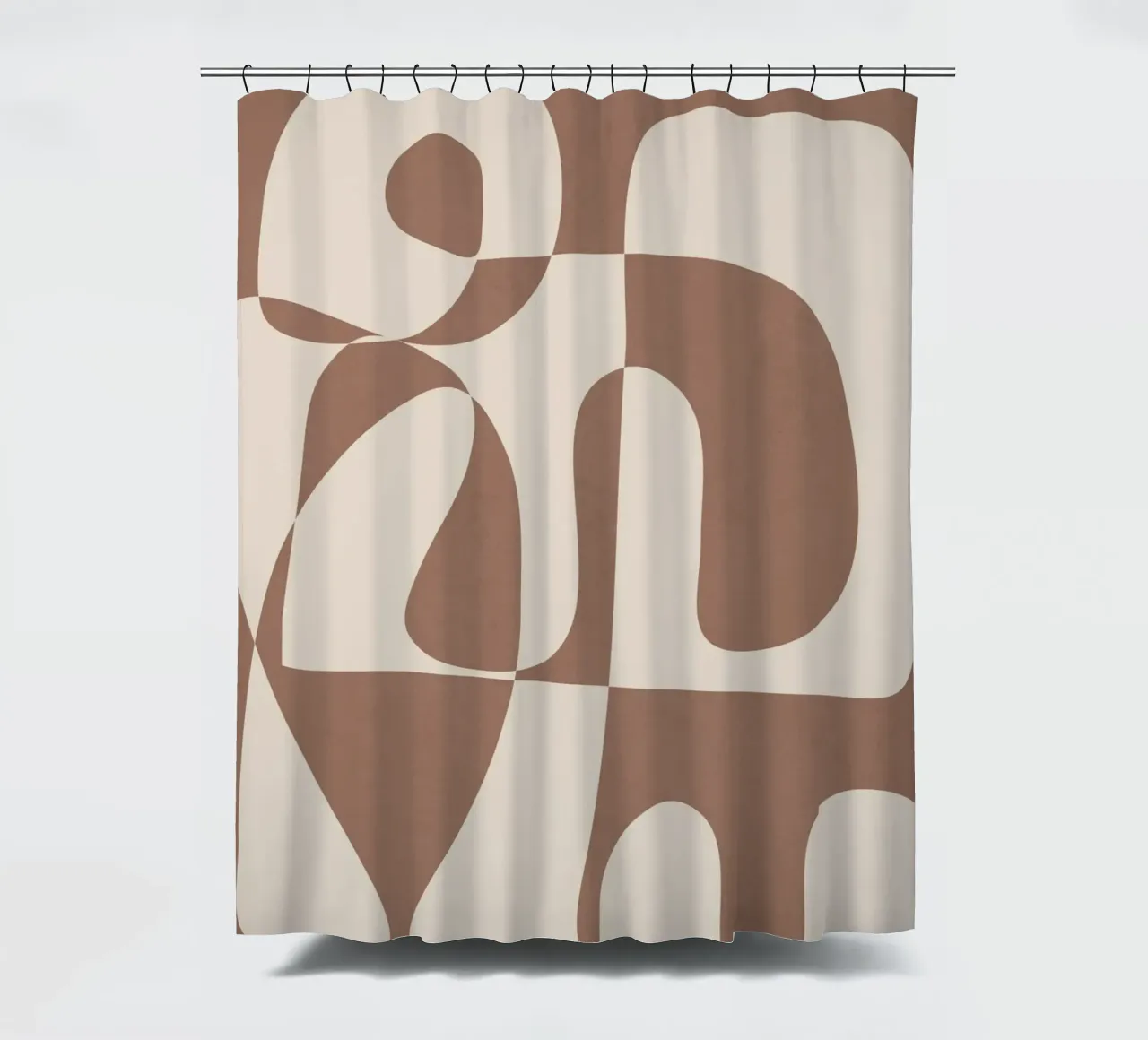 Mocha Modern Abstract 1 Duschvorhang von Nadjaa