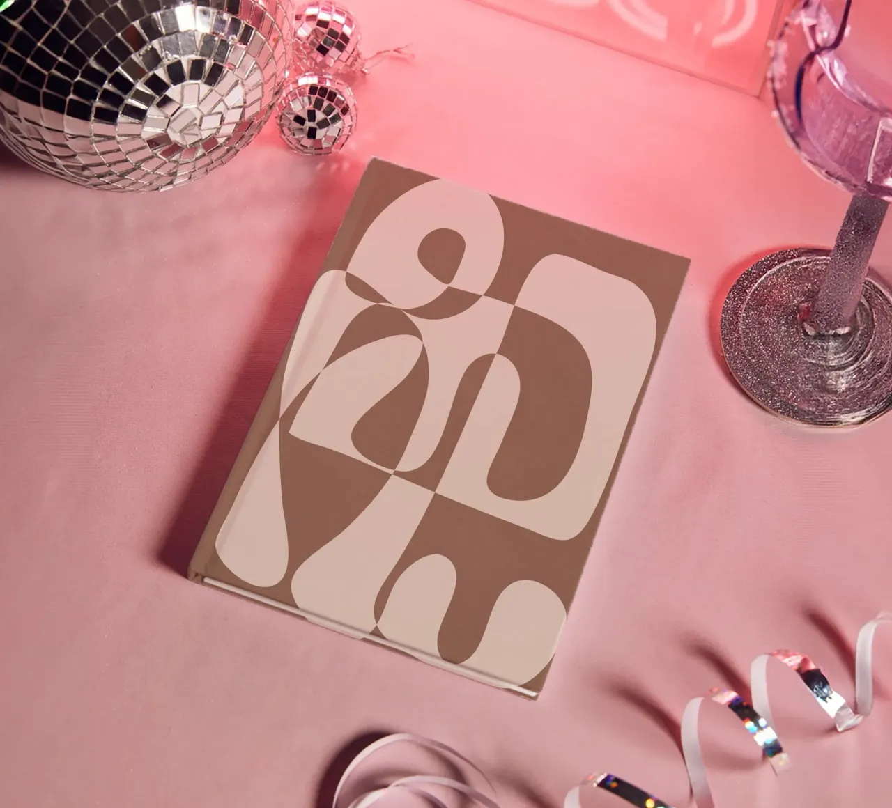 Mocha Modern Abstract 1 notebook by Nadjaa