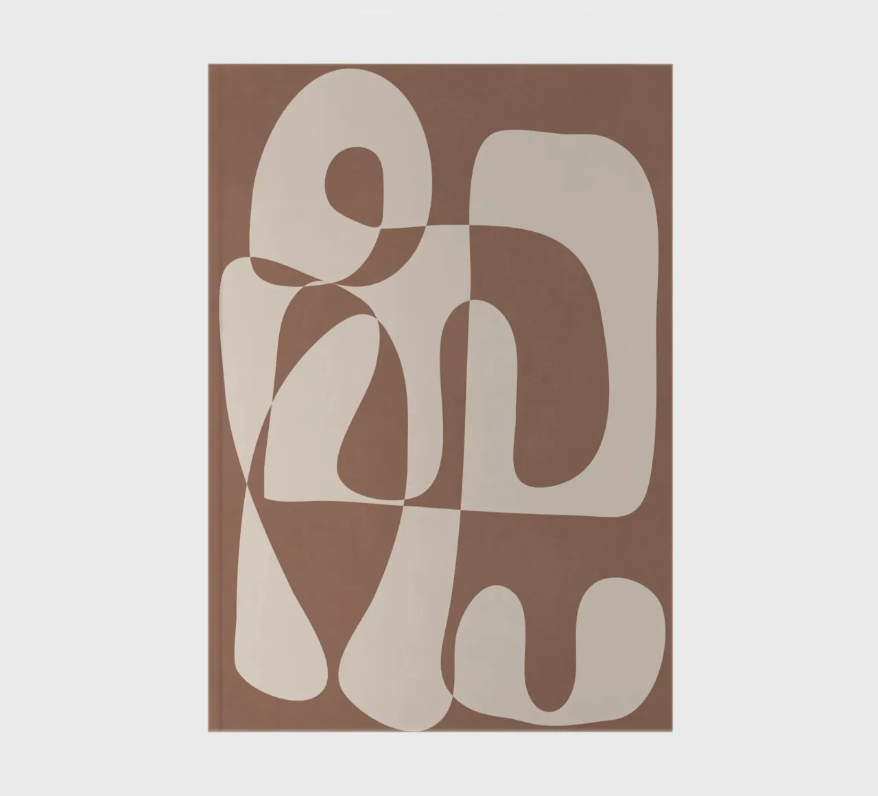 Mocha Modern Abstract 1 notebook by Nadjaa