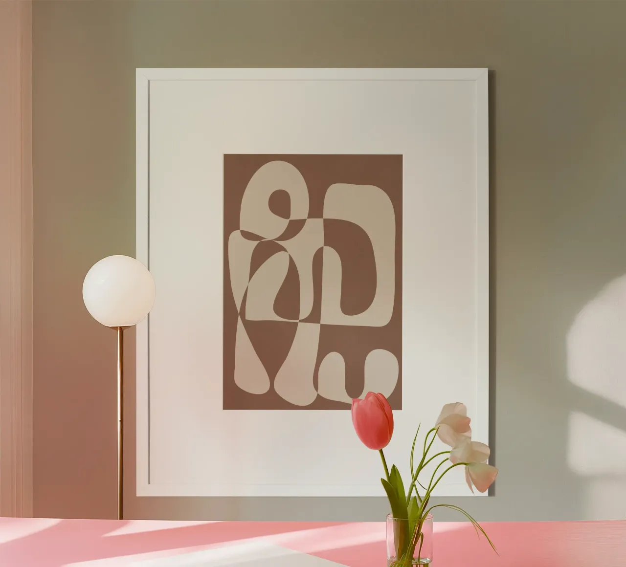 Mocha Modern Abstract 1 poster da Nadjaa