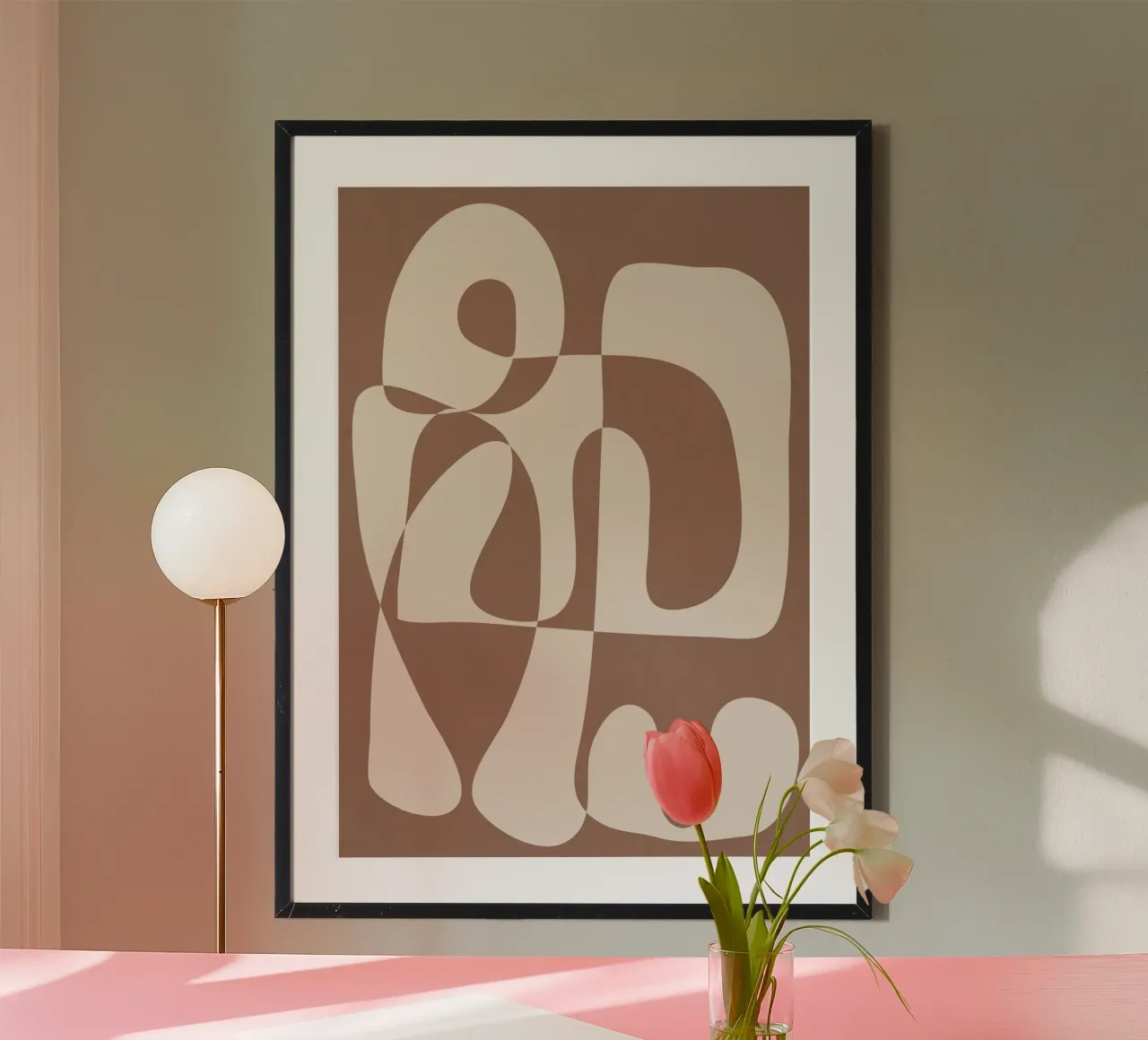 Mocha Modern Abstract 1 poster da Nadjaa