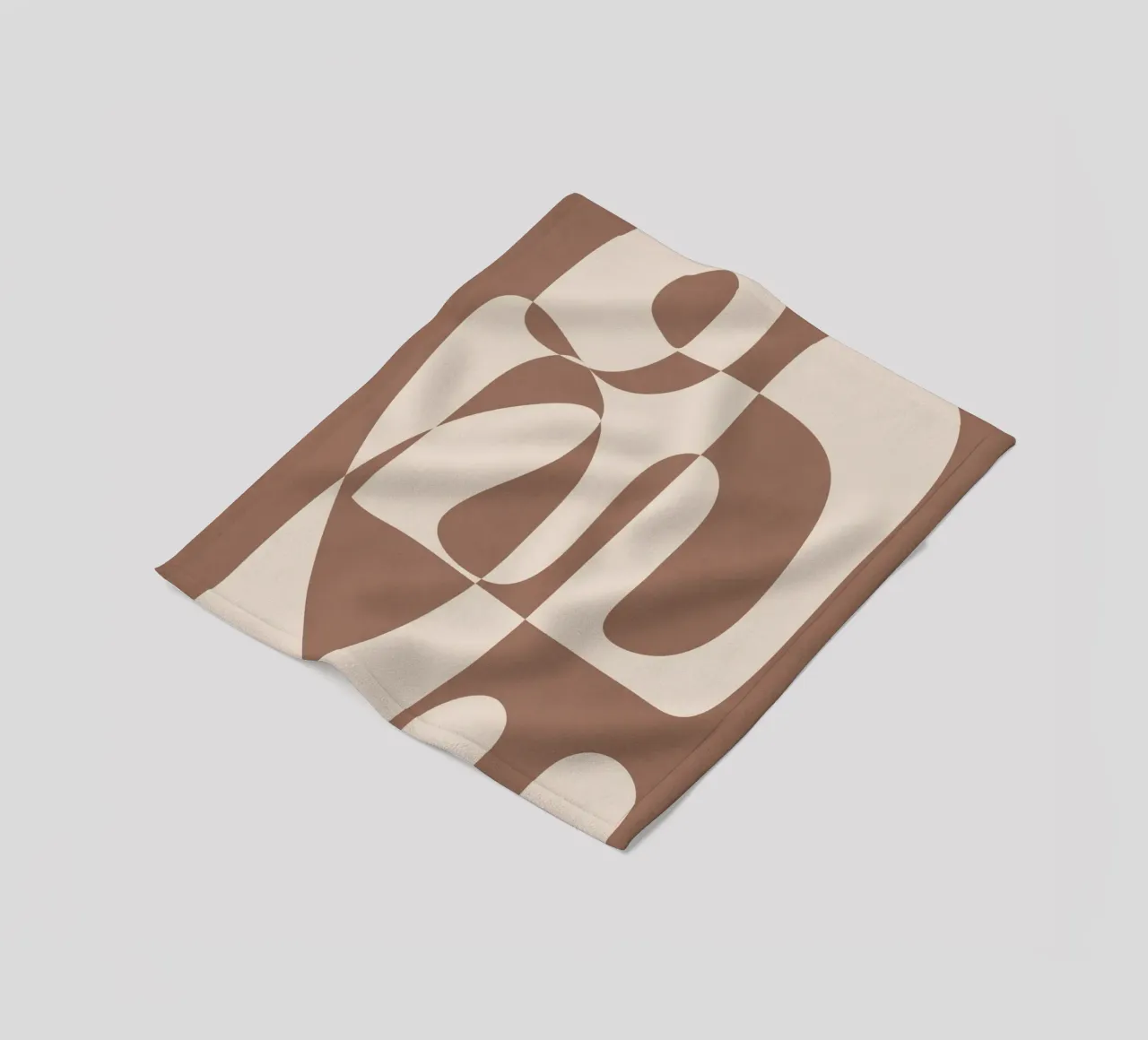 Mocha Modern Abstract 1 Fleecedecke von Nadjaa