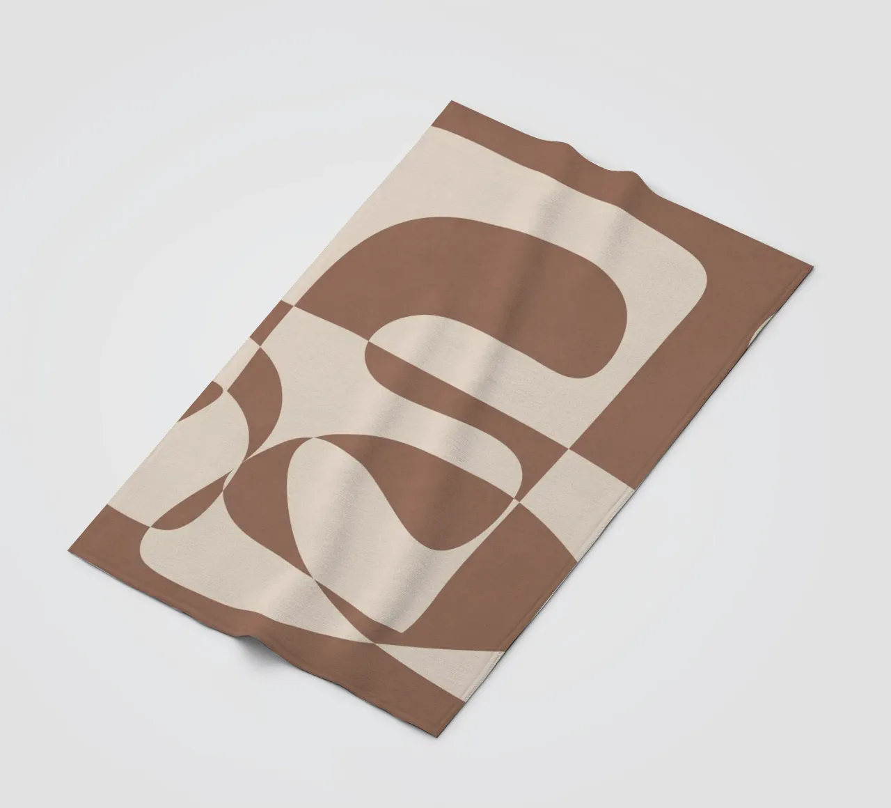 Mocha Modern Abstract 1 Fleecedecke von Nadjaa