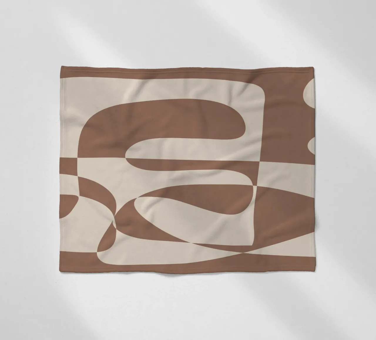 Mocha Modern Abstract 1 Fleecedecke von Nadjaa