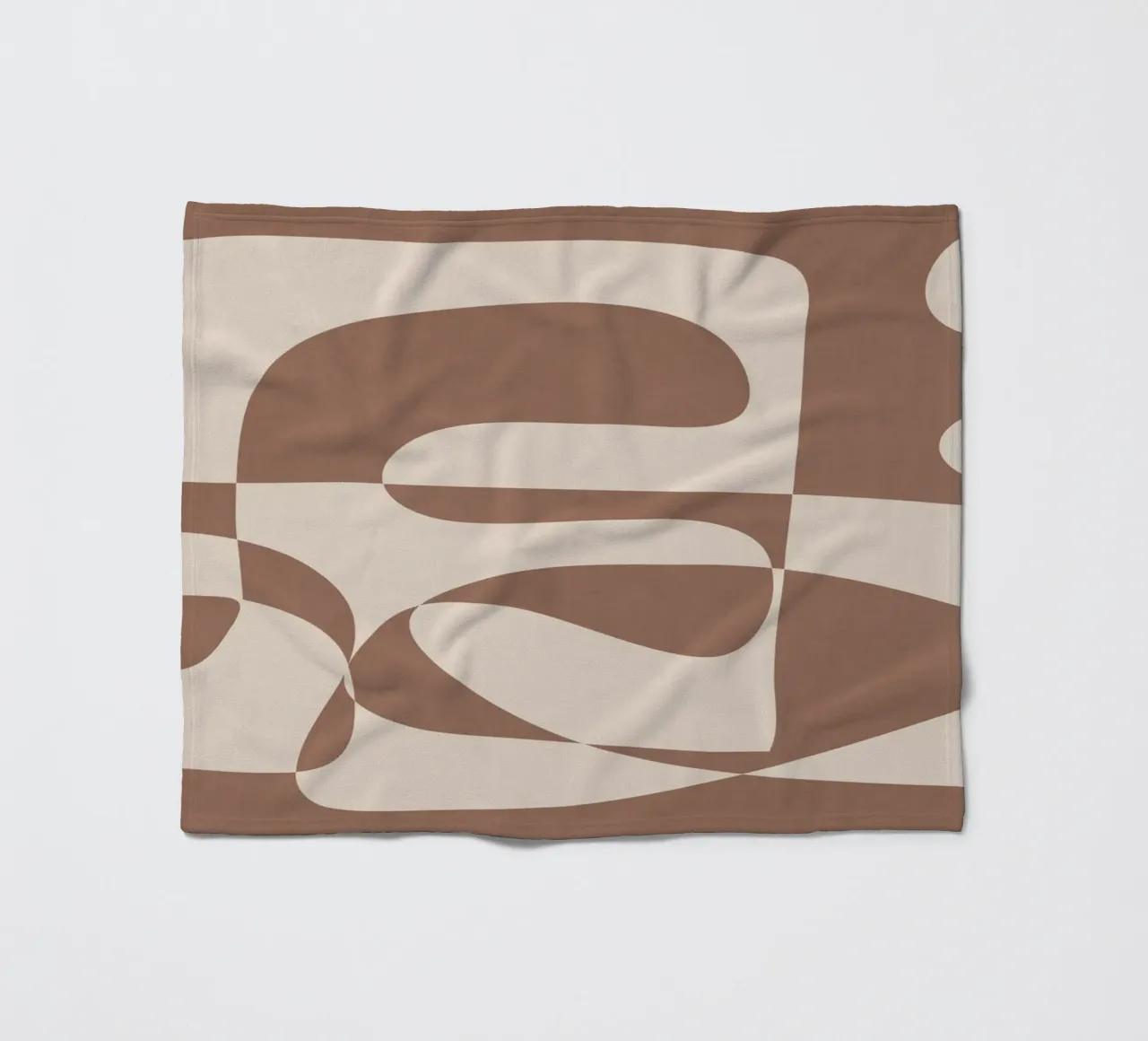 Mocha Modern Abstract 1 Fleecedecke von Nadjaa