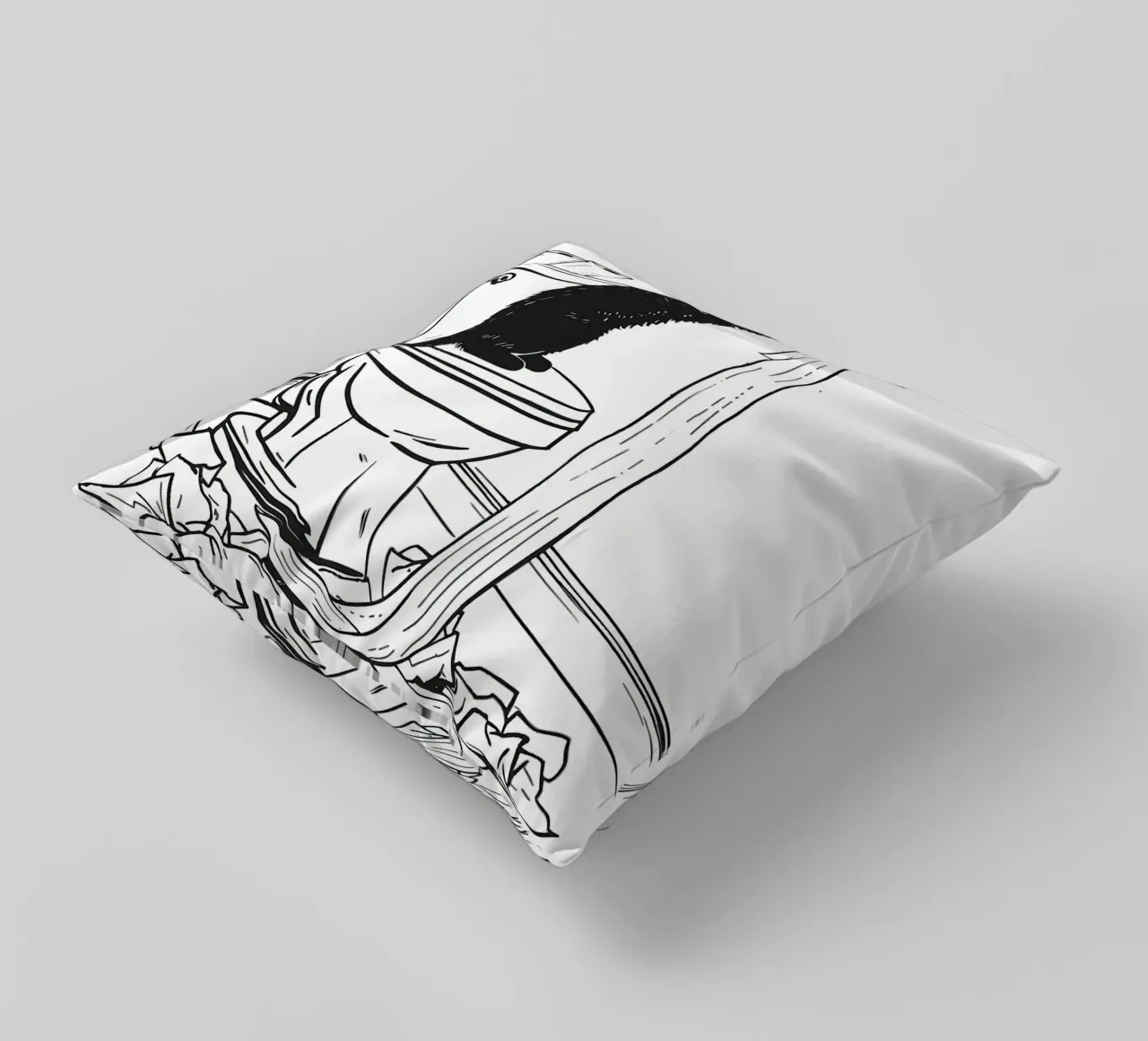 Mischievous Cat with Toilet Paper decorative cushion by JoyWalkerShop