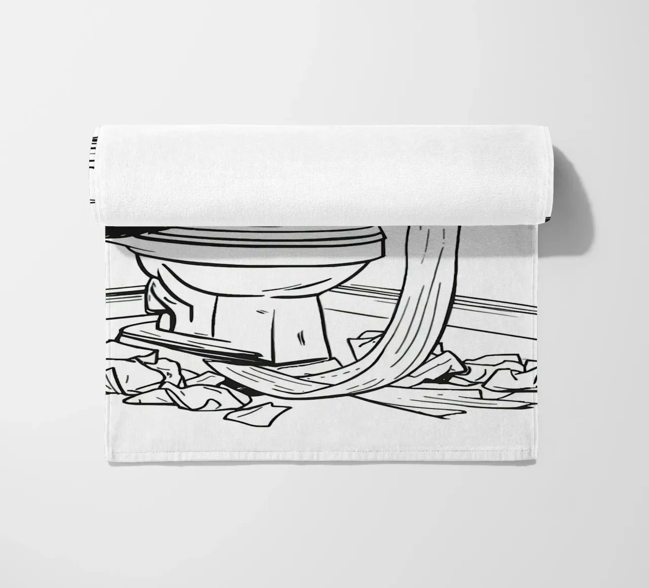 Mischievous Cat with Toilet Paper beach towel by JoyWalkerShop