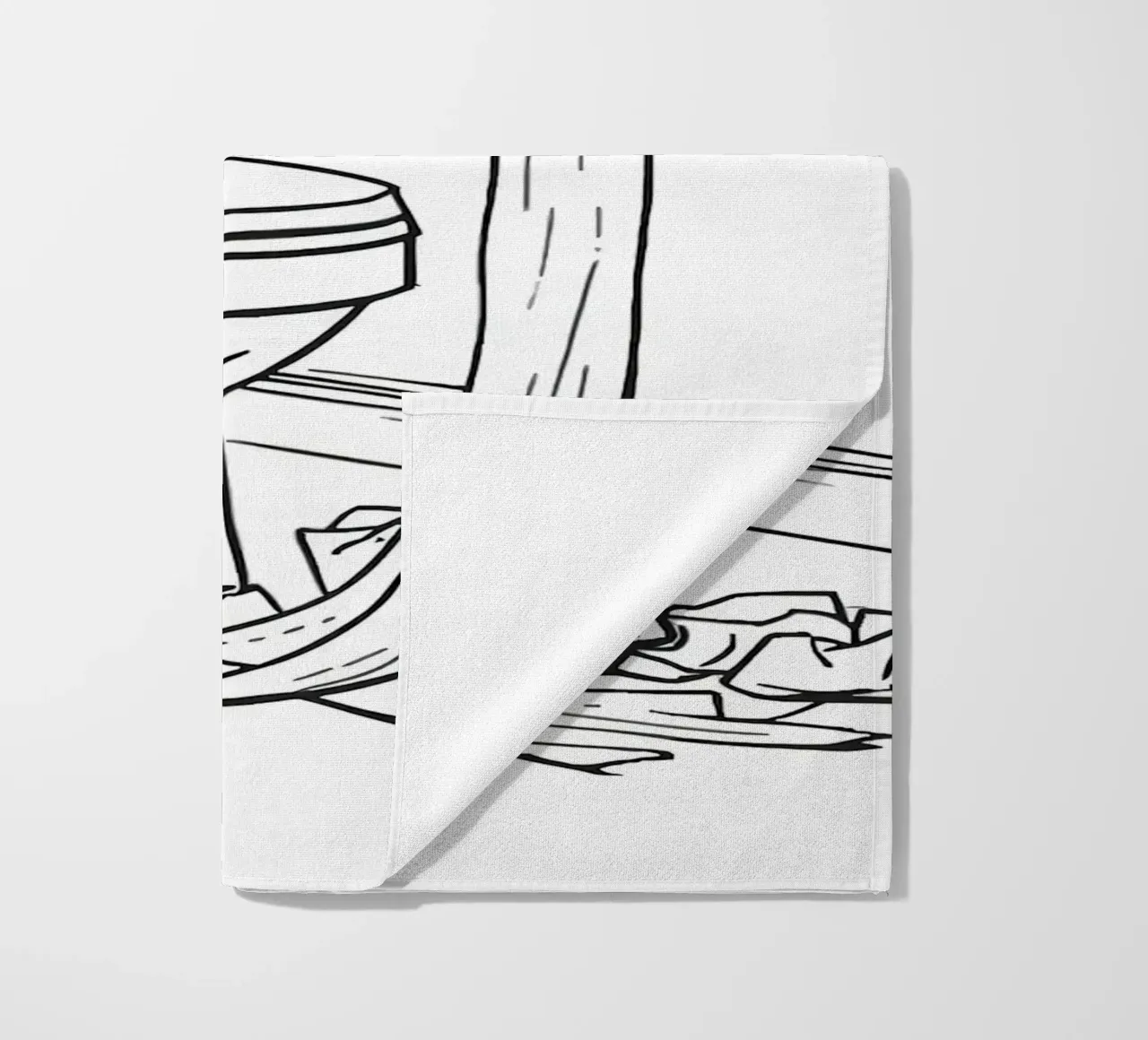 Mischievous Cat with Toilet Paper beach towel by JoyWalkerShop