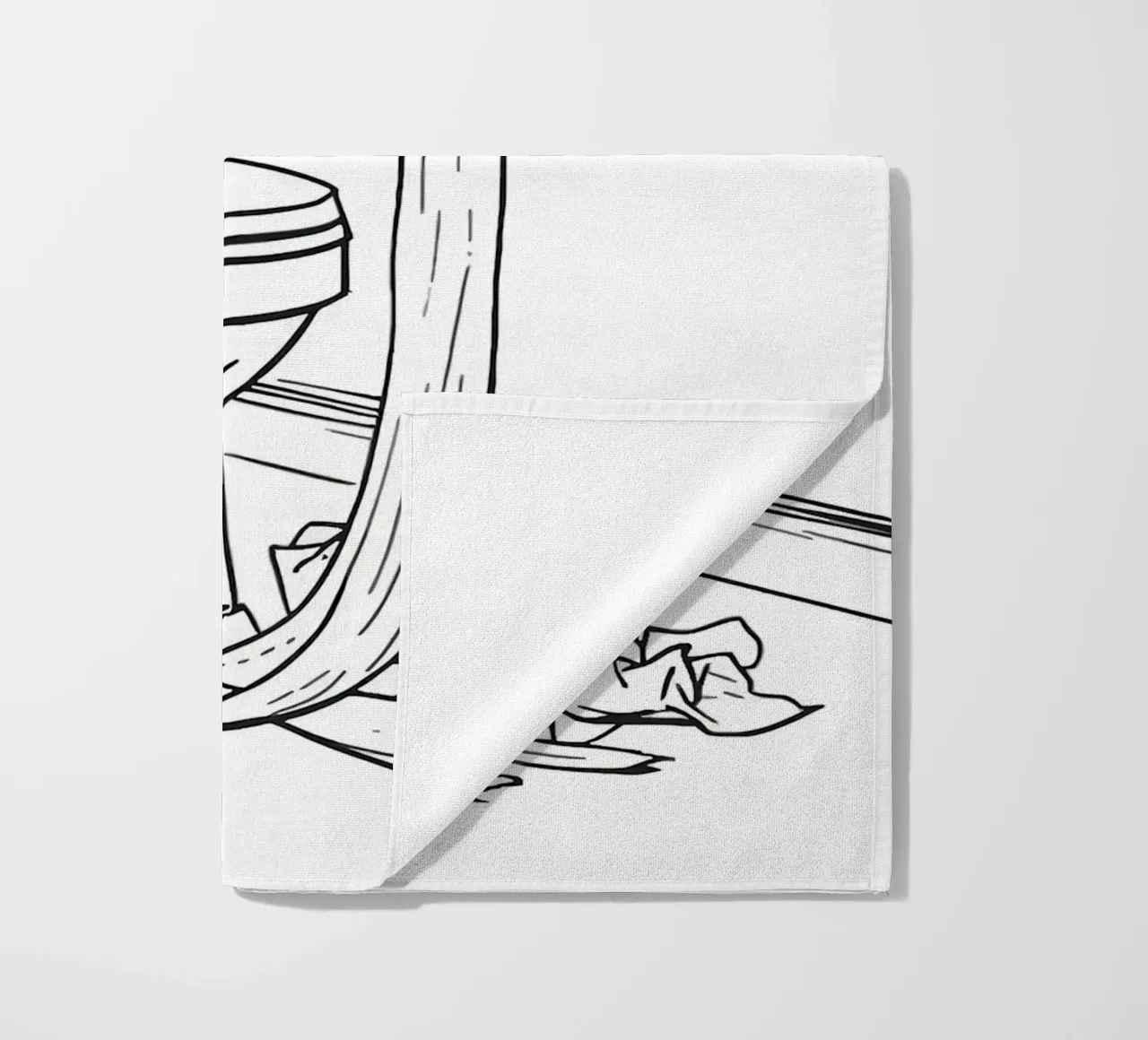 Mischievous Cat with Toilet Paper beach towel by JoyWalkerShop