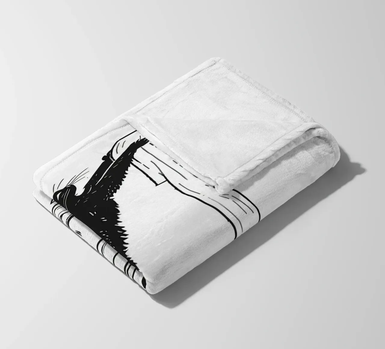Mischievous Cat with Toilet Paper fleece blanket by JoyWalkerShop