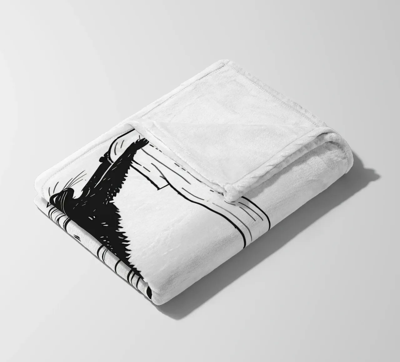 Mischievous Cat with Toilet Paper fleece blanket by JoyWalkerShop