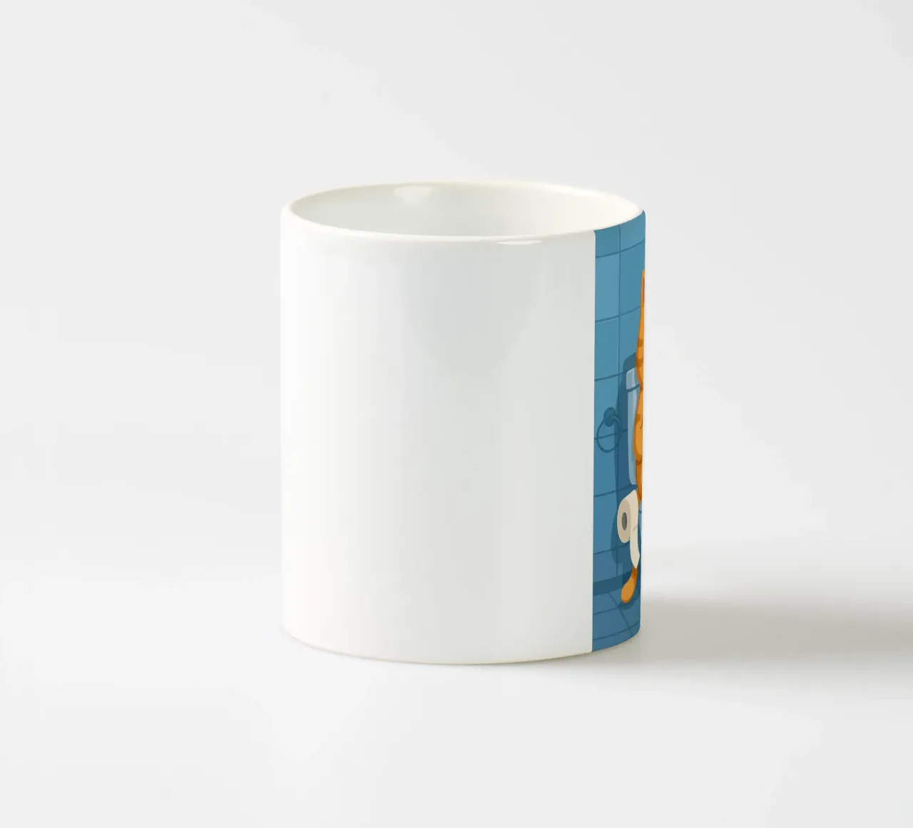 Gatto addormentato sul water con caffè tazza in ceramica da JoyWalkerShop