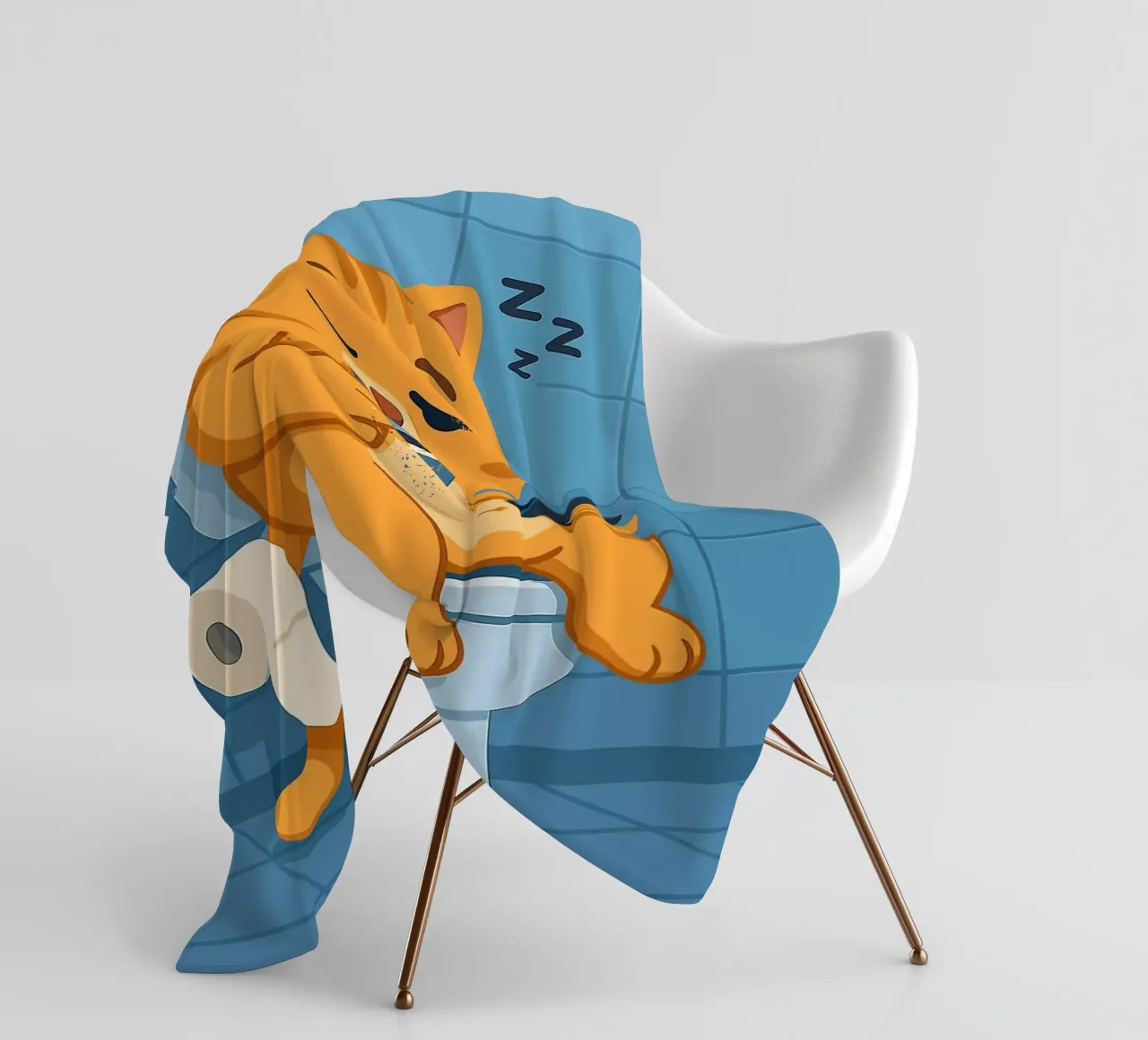 Gatto addormentato sul water con caffè coperta in pile da JoyWalkerShop