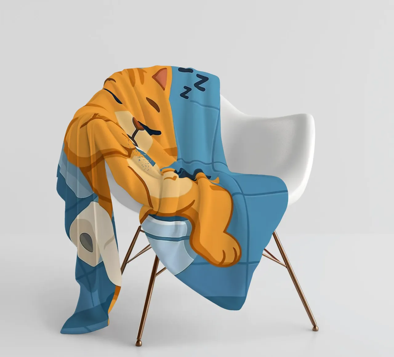 Gatto addormentato sul water con caffè coperta in pile da JoyWalkerShop