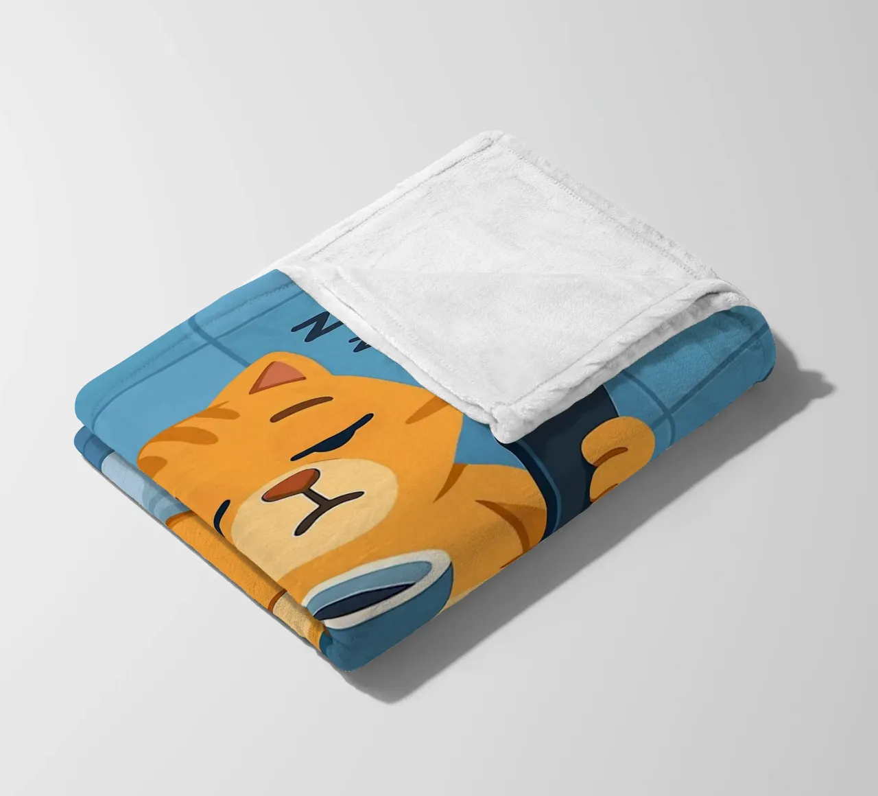 Gatto addormentato sul water con caffè coperta in pile da JoyWalkerShop